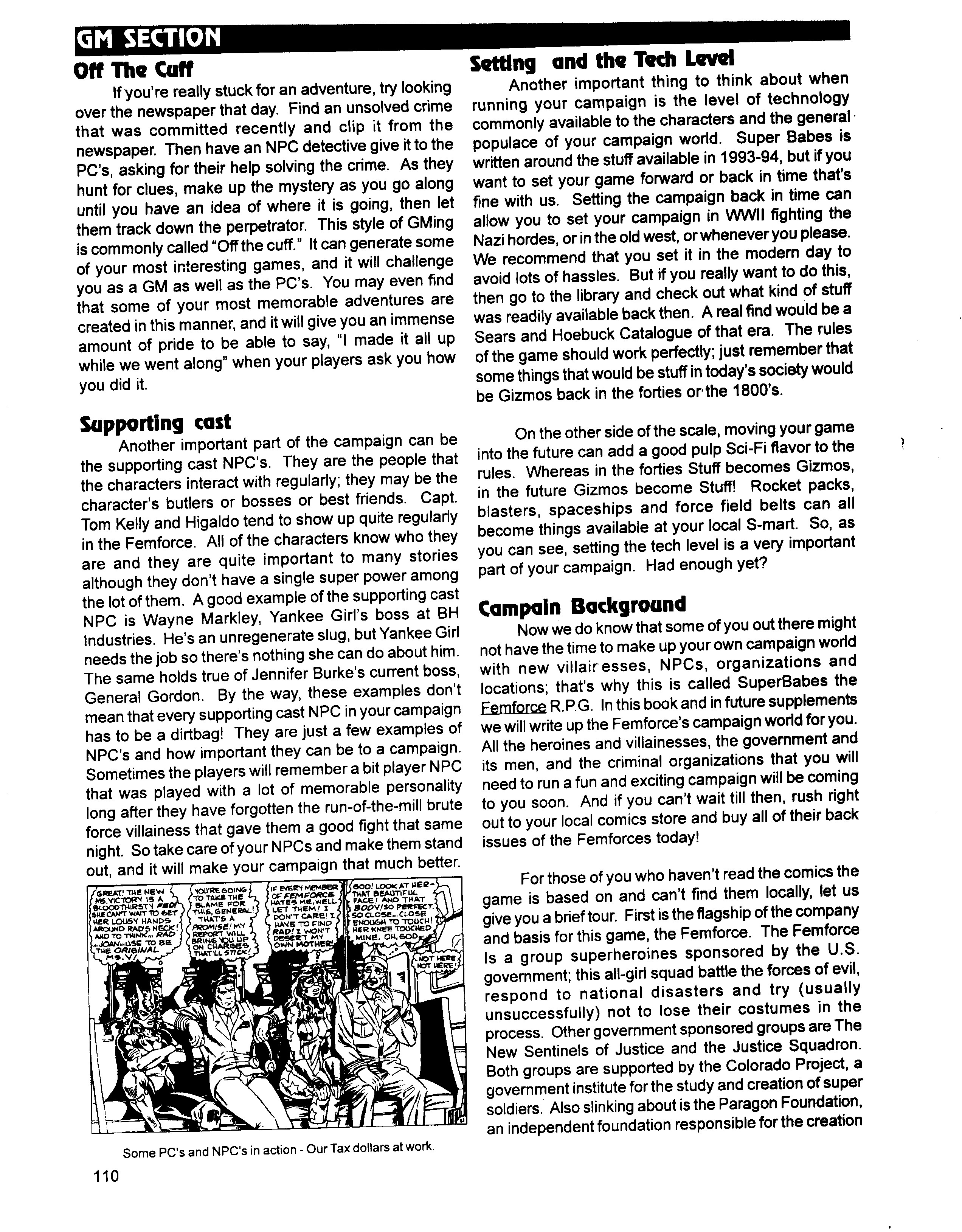 Read online Superbabes: The Femforce Role-Playing Game comic -  Issue # TPB - 112