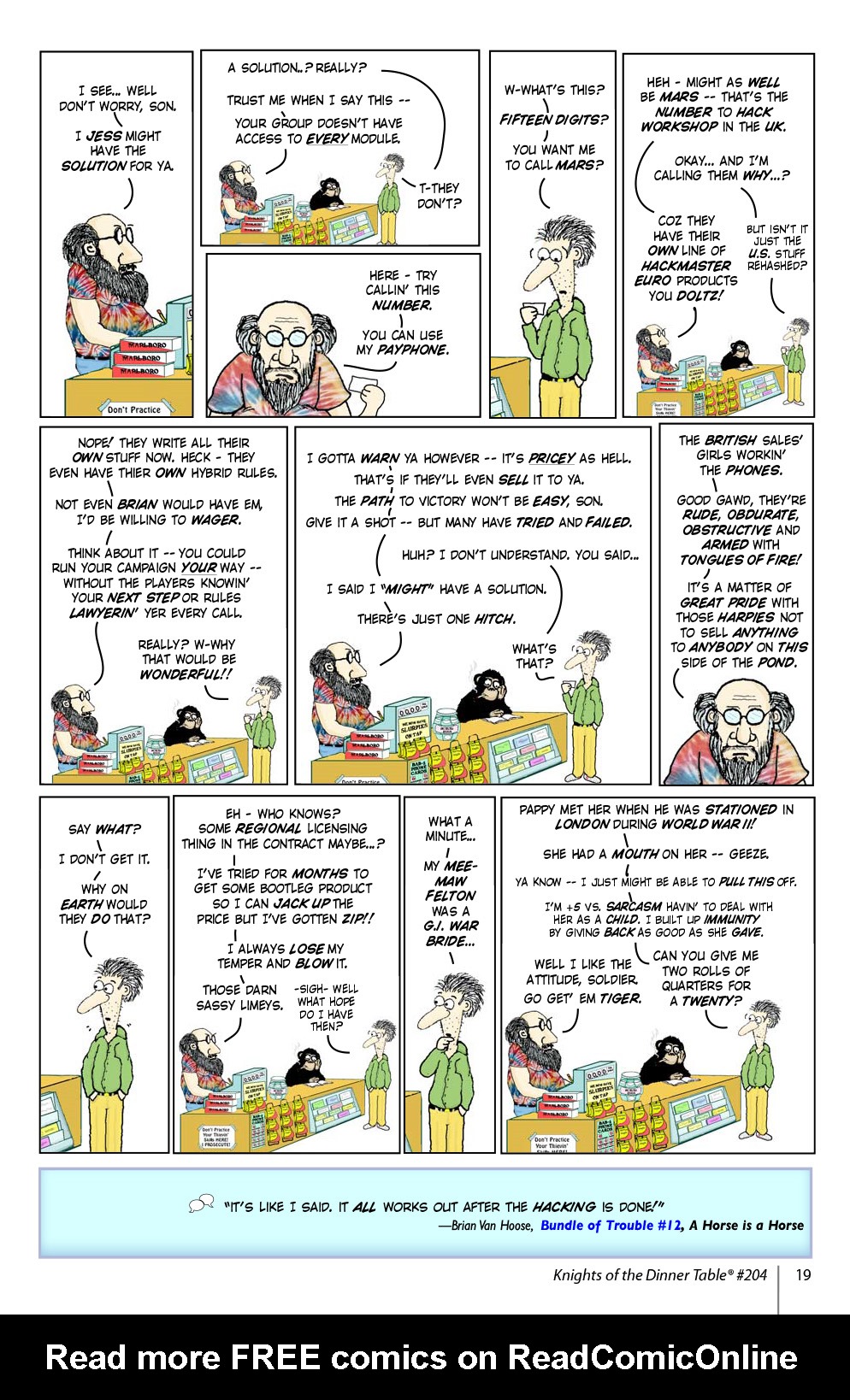 Read online Knights of the Dinner Table comic -  Issue #204 - 21