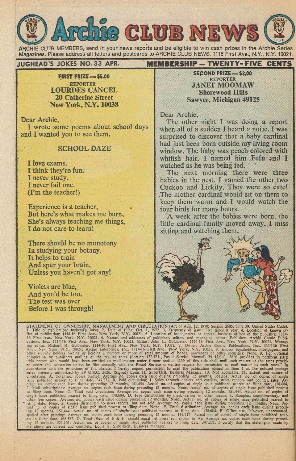 Read online Jughead's Jokes comic -  Issue #33 - 41