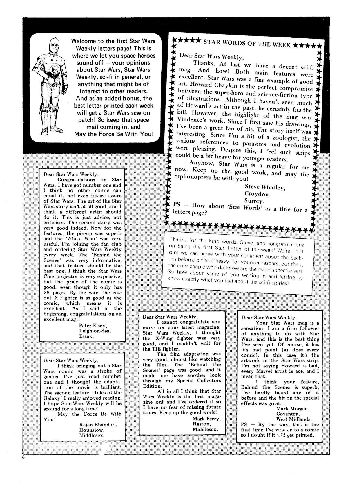 Read online Star Wars Weekly comic -  Issue #7 - 6