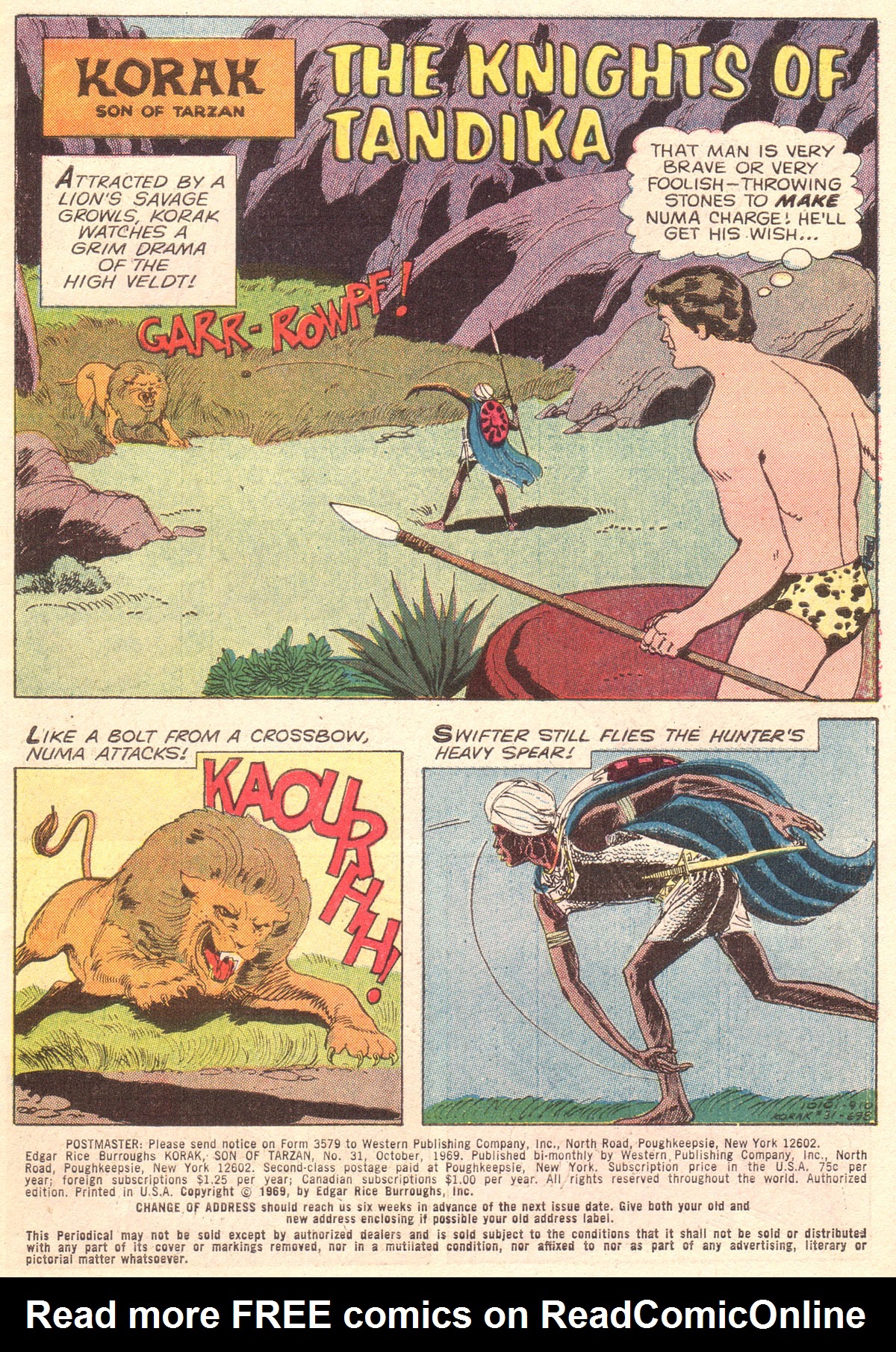 Read online Korak, Son of Tarzan (1964) comic -  Issue #31 - 3