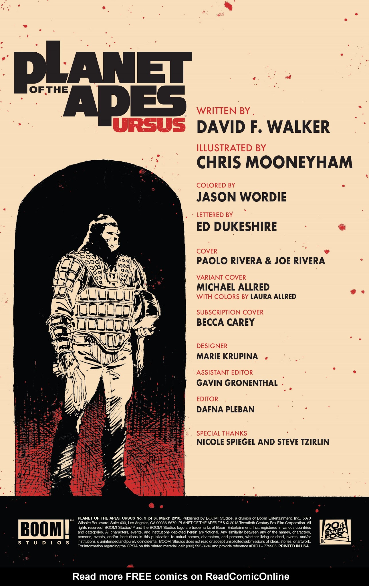 Read online Planet of the Apes: Ursus comic -  Issue #3 - 2
