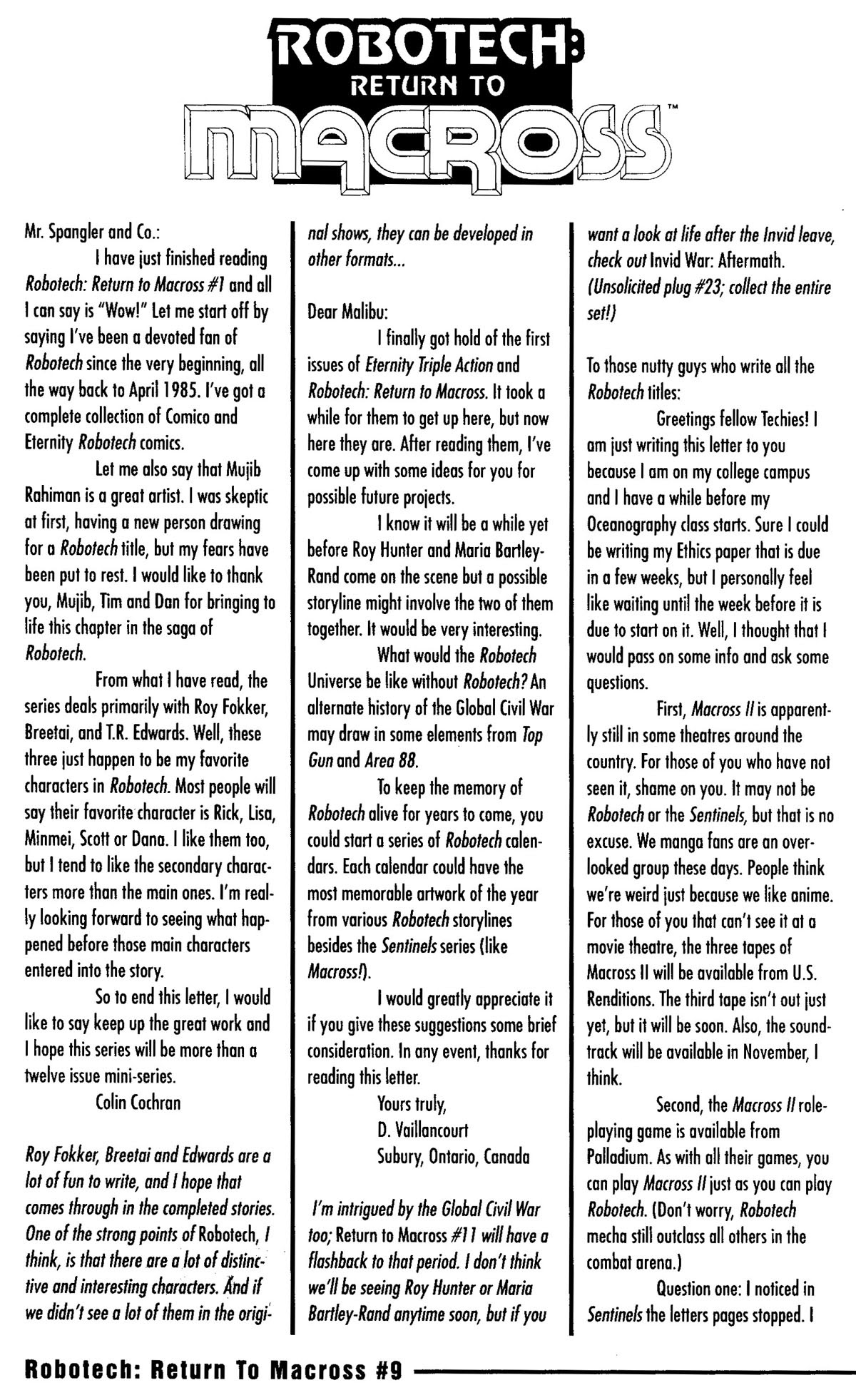 Read online Robotech: Return to Macross comic -  Issue #9 - 33