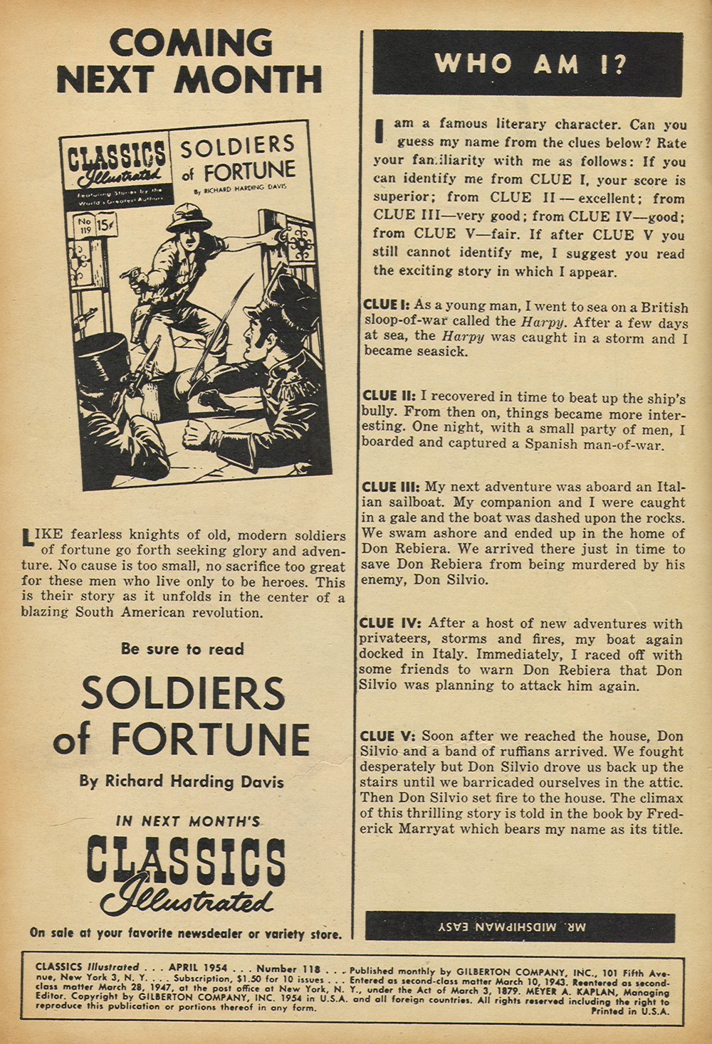 Read online Classics Illustrated comic -  Issue #118 - 2