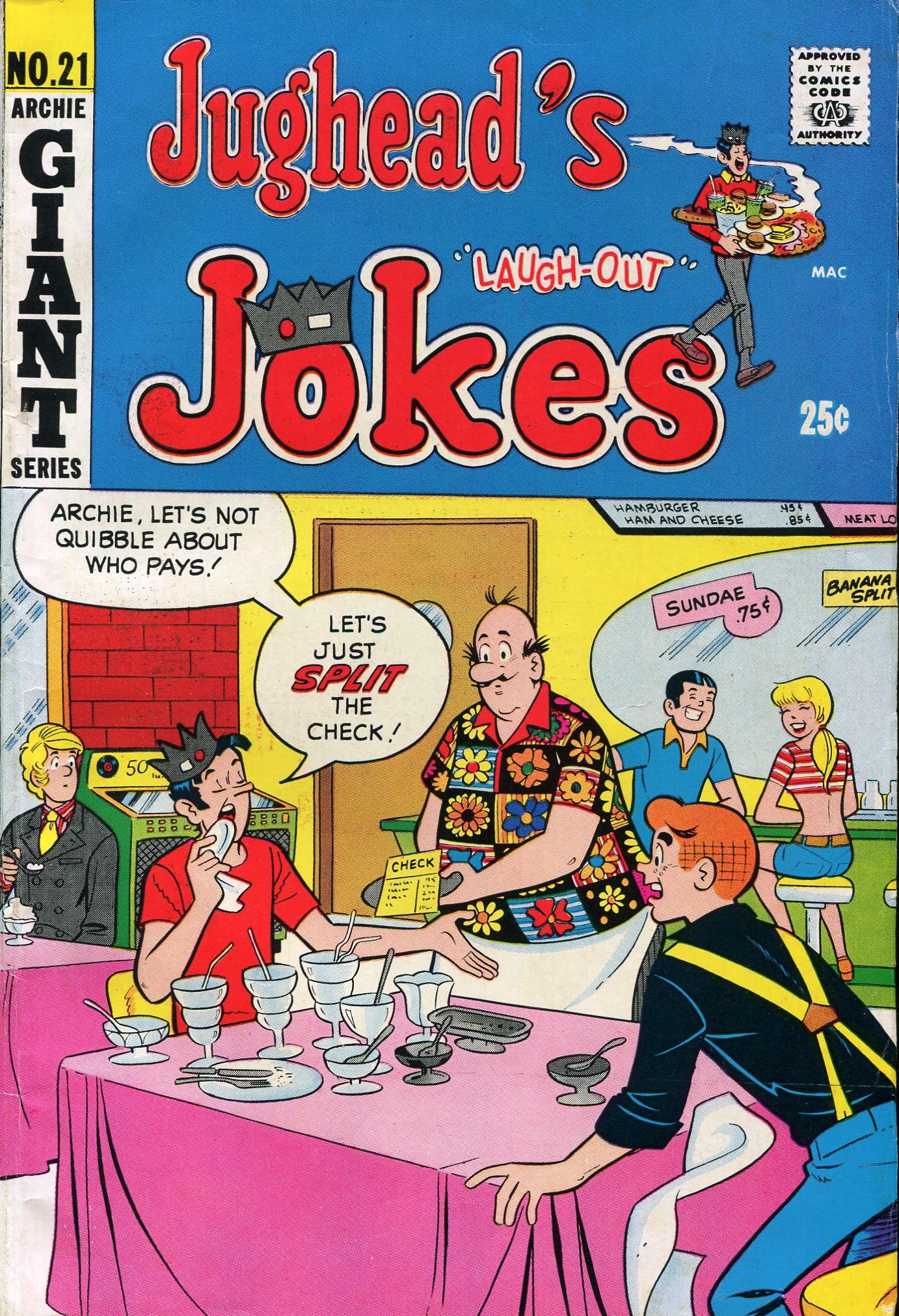 Read online Jughead's Jokes comic -  Issue #21 - 1