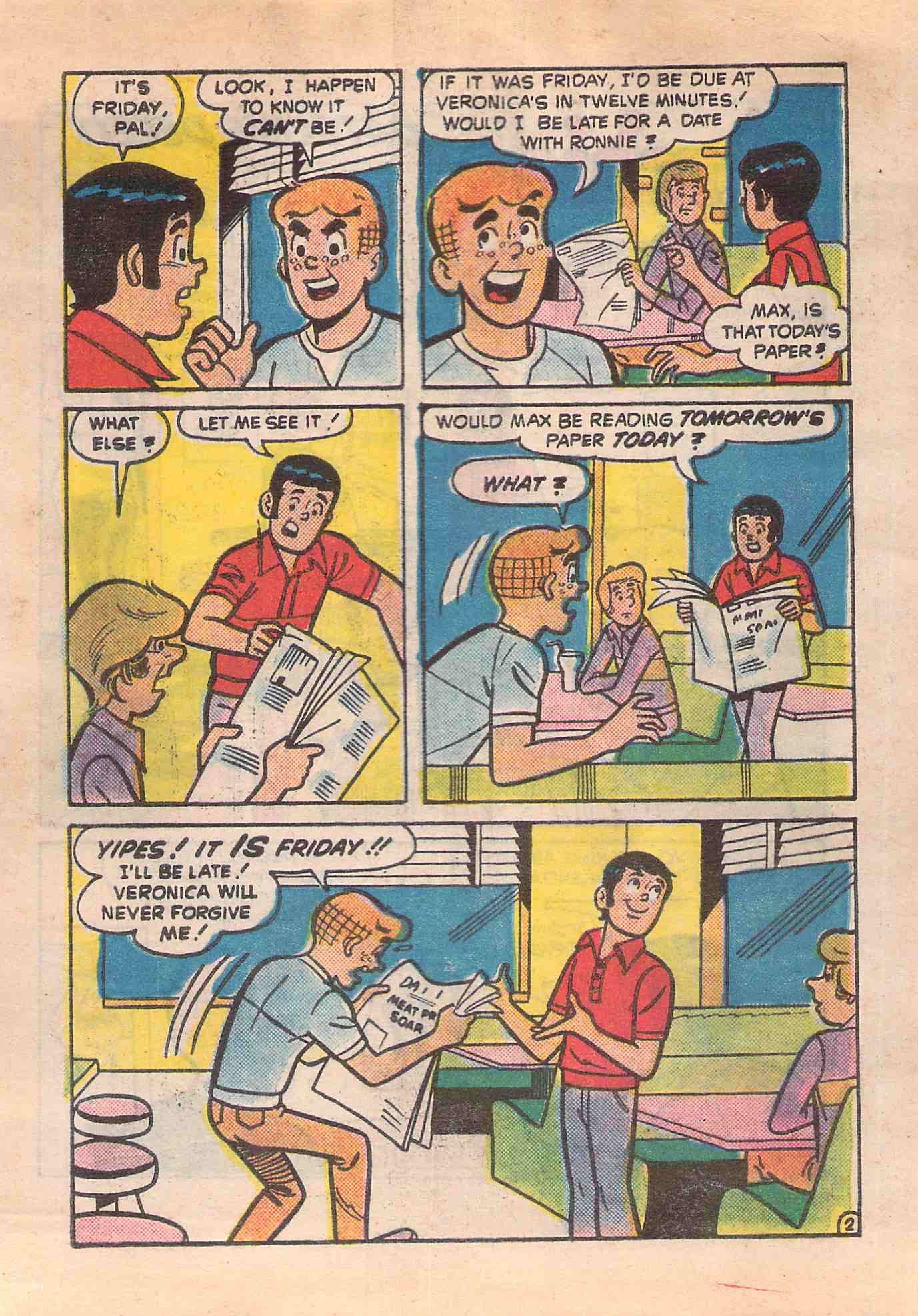 Read online Archie's Double Digest Magazine comic -  Issue #32 - 157