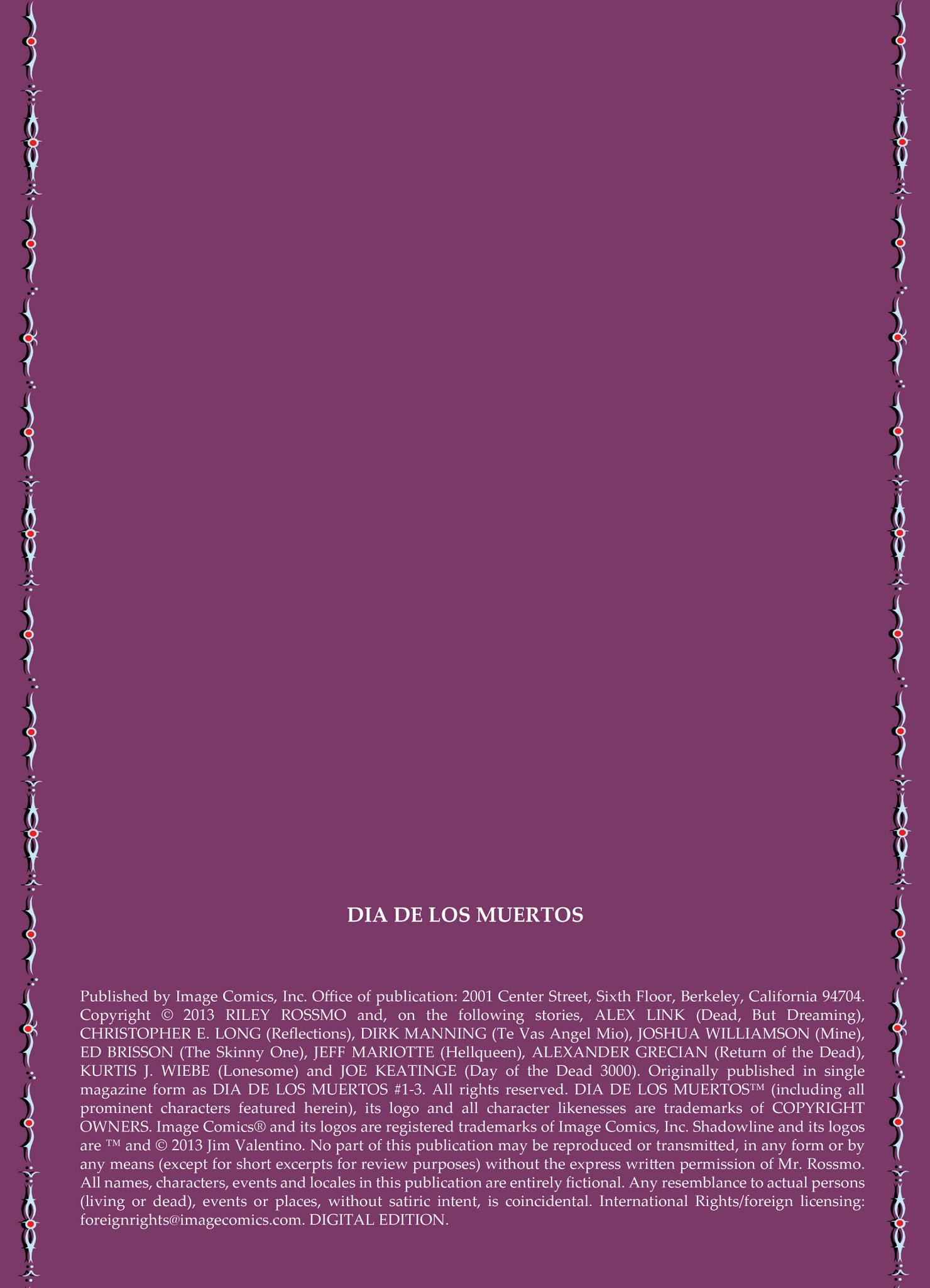 Read online Dia De Los Muertos comic -  Issue # TPB - 3