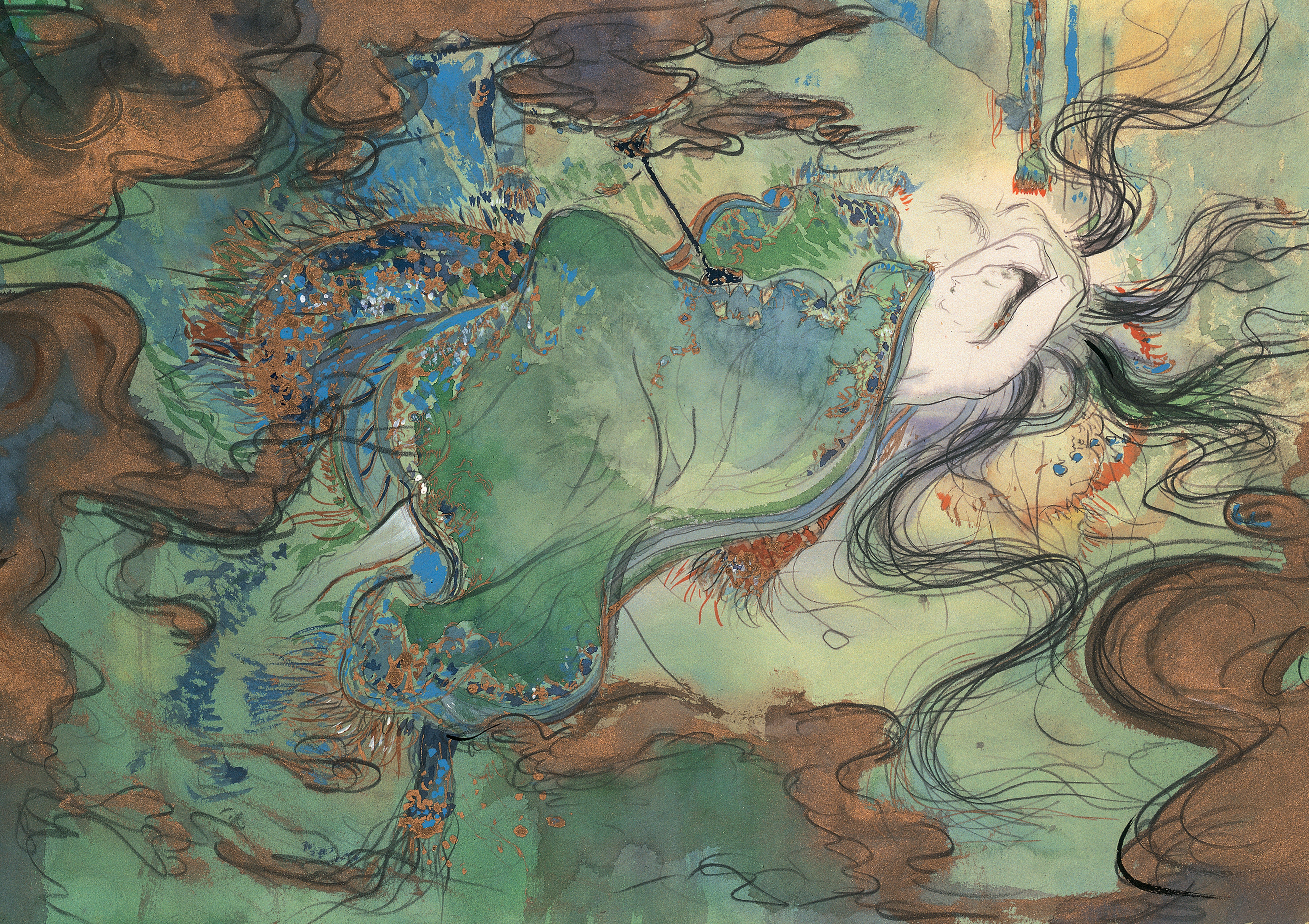 Read online Elegant Spirits: Amano's Tale of Genji and Fairies comic -  Issue # TPB - 50