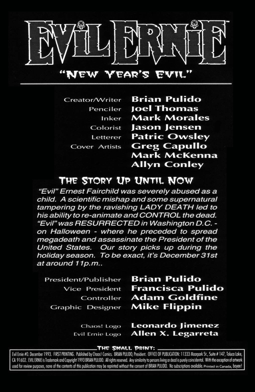 Read online Evil Ernie (1998) comic -  Issue #0 - 2