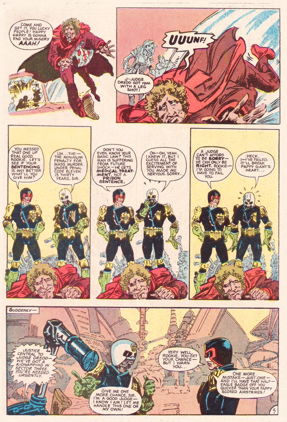 Read online Judge Dredd: The Early Cases comic -  Issue #4 - 7