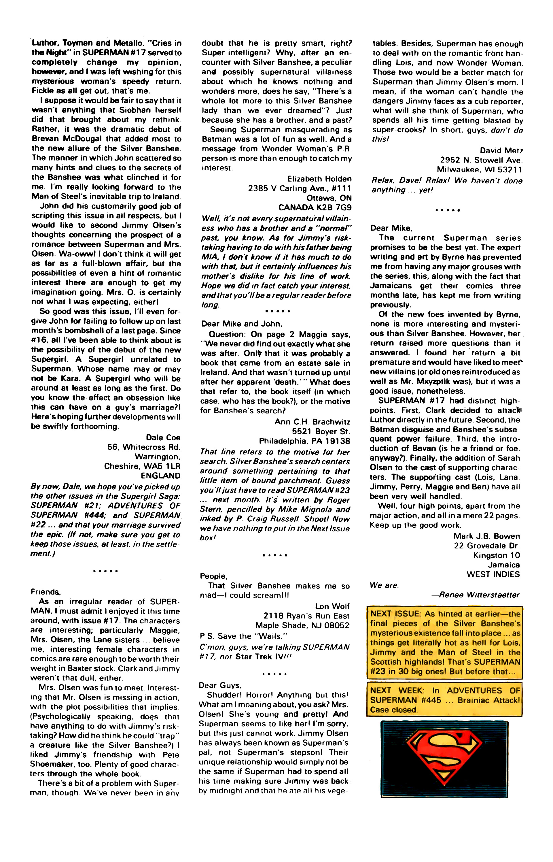 Read online Superman (1987) comic -  Issue #22 - 16
