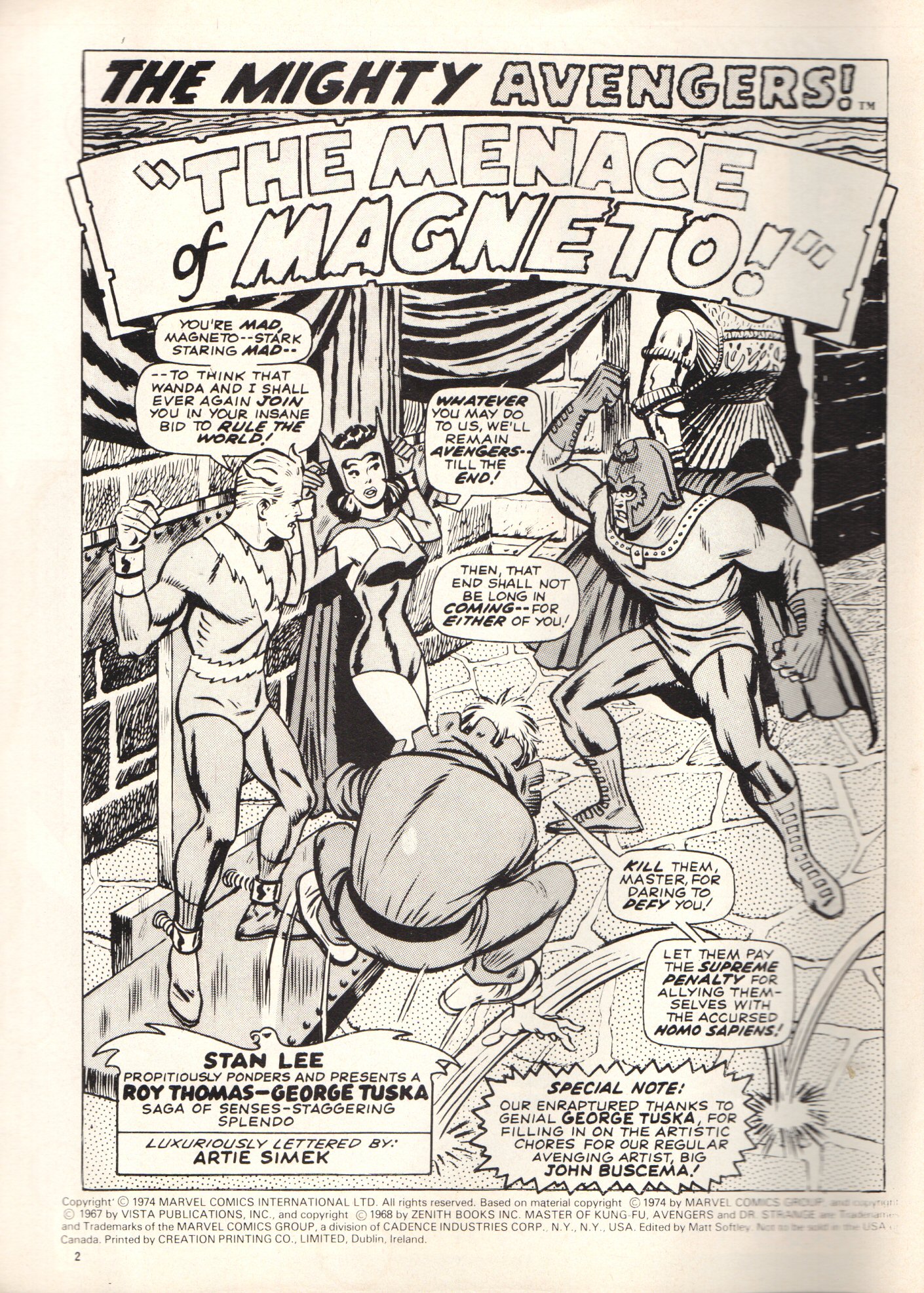 Read online The Avengers (1973) comic -  Issue #62 - 2