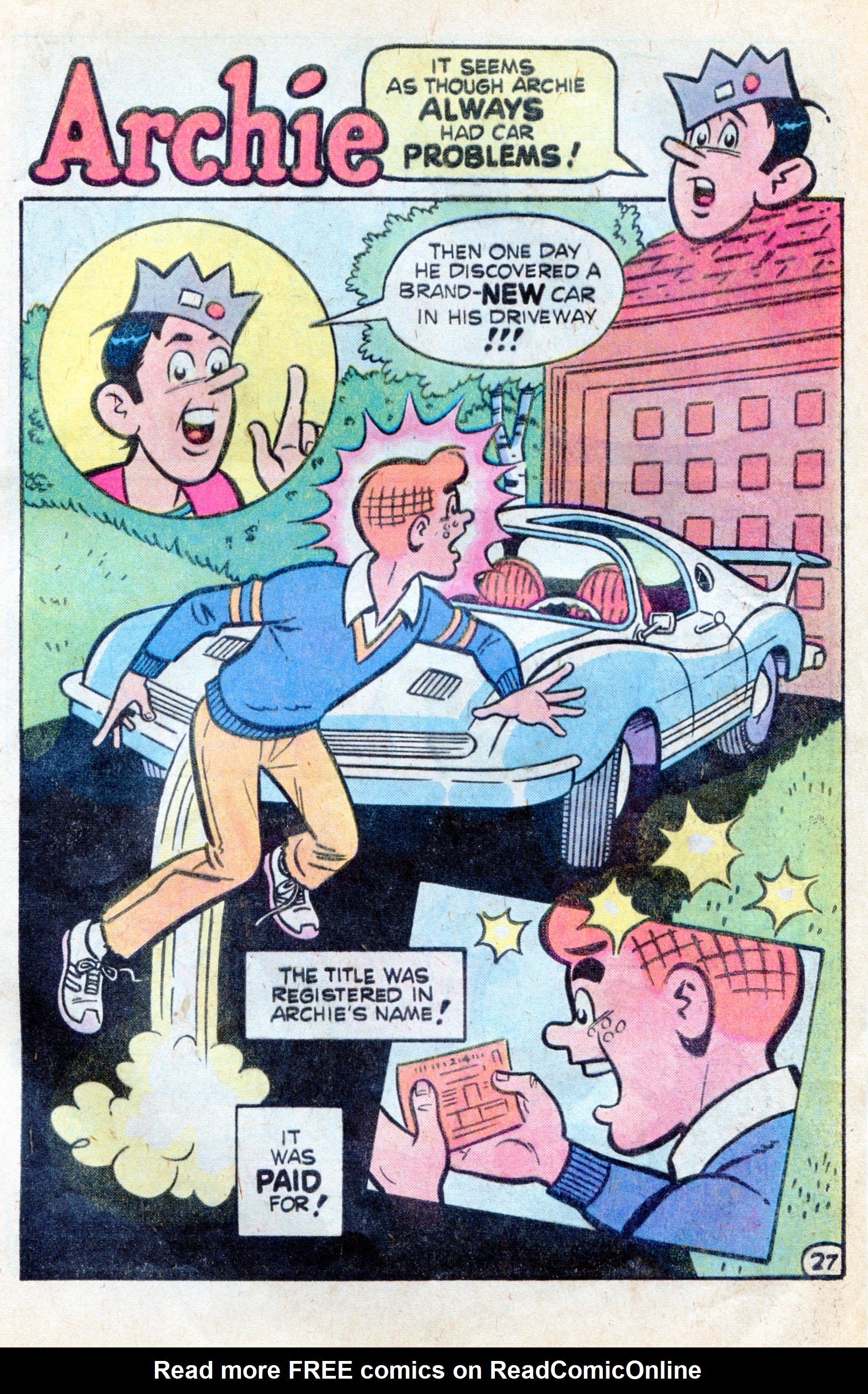 Read online Archie's Car comic -  Issue # Full - 28