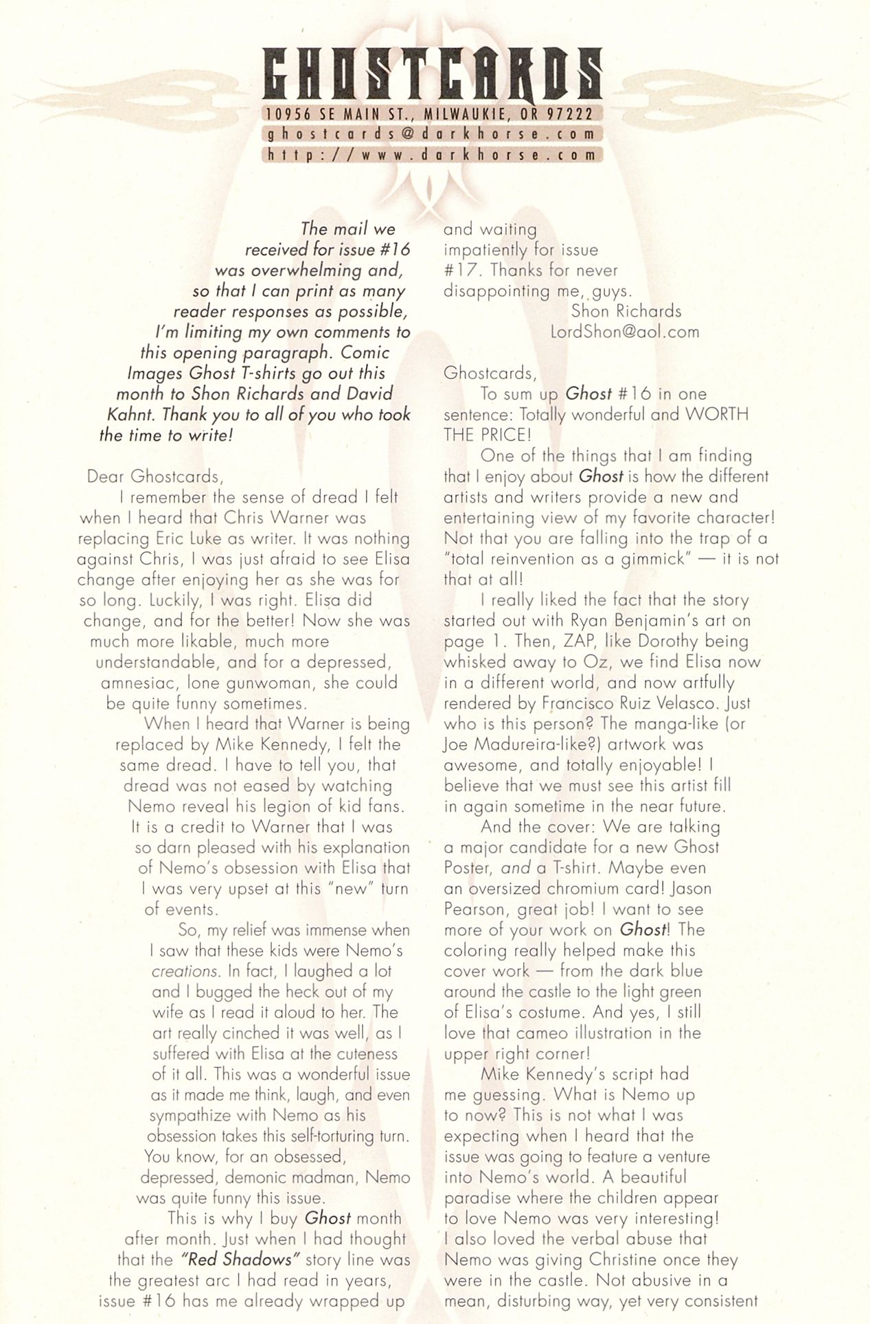 Read online Ghost (1998) comic -  Issue #20 - 25