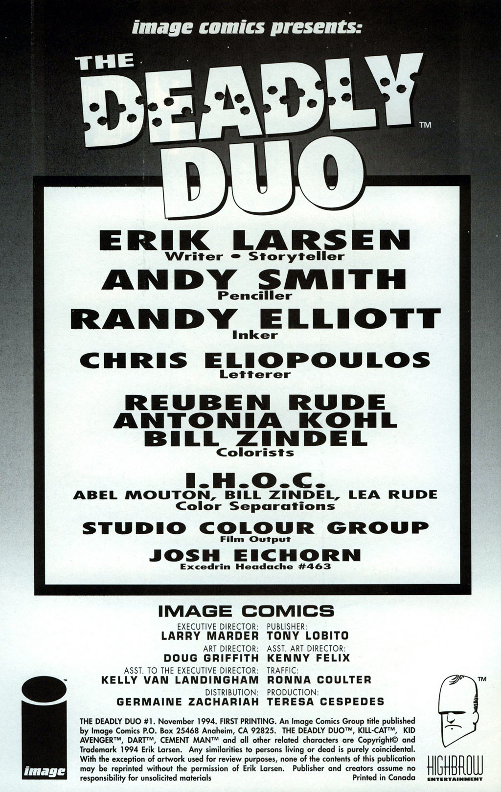 Read online Deadly Duo (1994) comic -  Issue #1 - 2