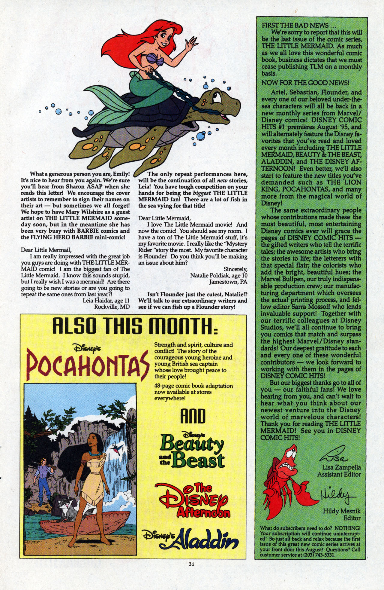 Read online Disney's The Little Mermaid comic -  Issue #12 - 31