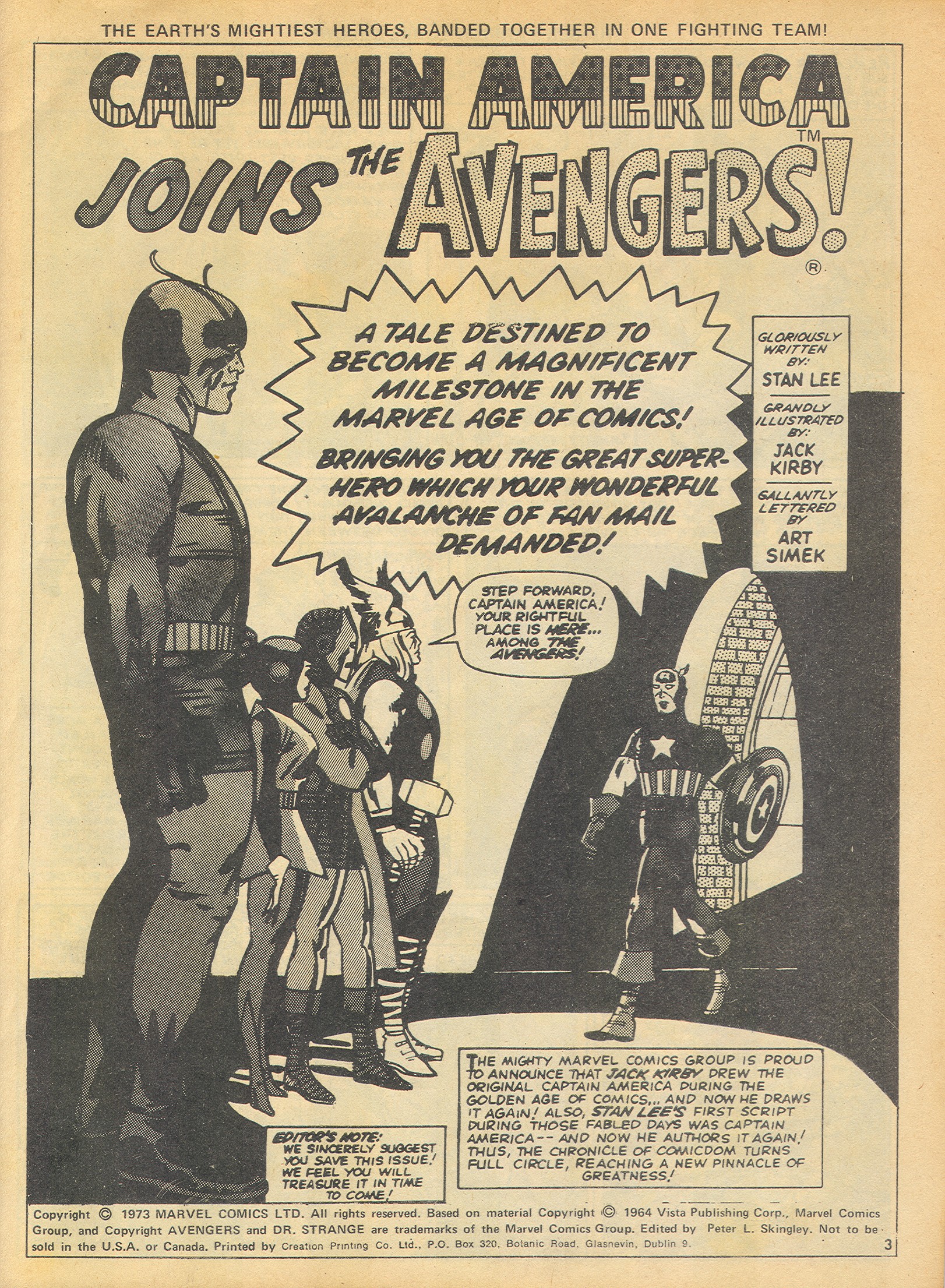 Read online The Avengers (1973) comic -  Issue #1 - 3