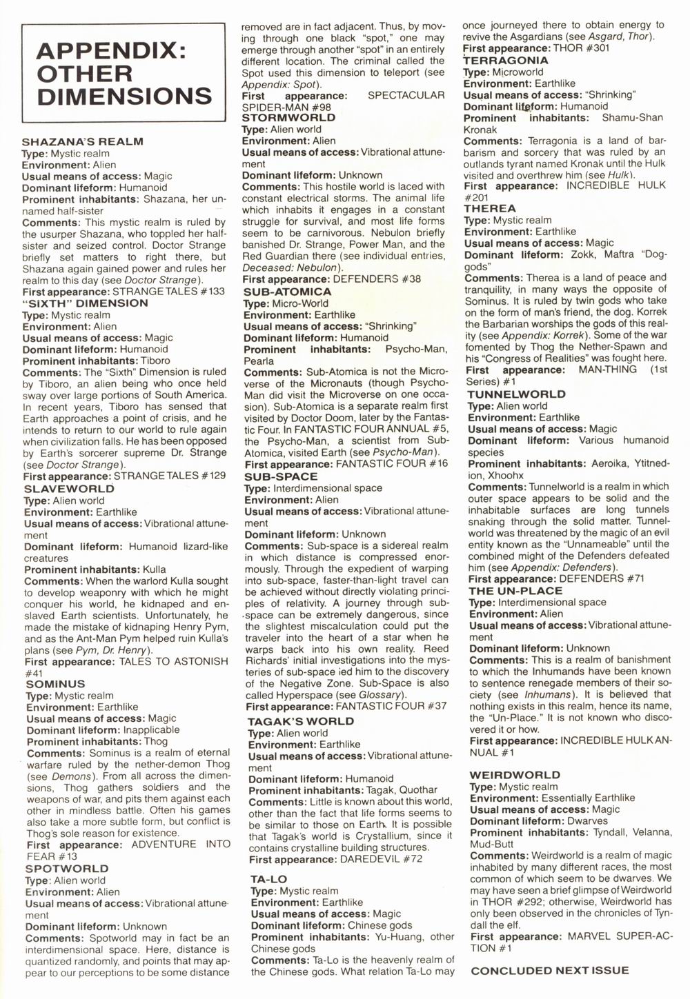 Read online The Official Handbook of the Marvel Universe Deluxe Edition comic -  Issue #14 - 67