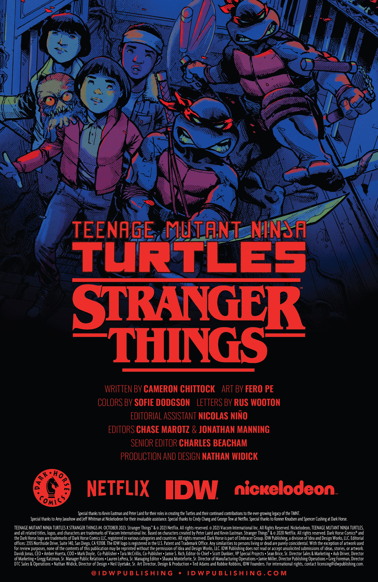 Read online Teenage Mutant Ninja Turtles x Stranger Things comic -  Issue #4 - 2