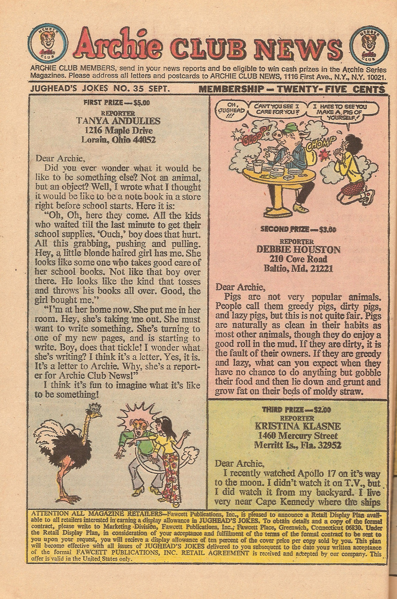 Read online Jughead's Jokes comic -  Issue #35 - 42