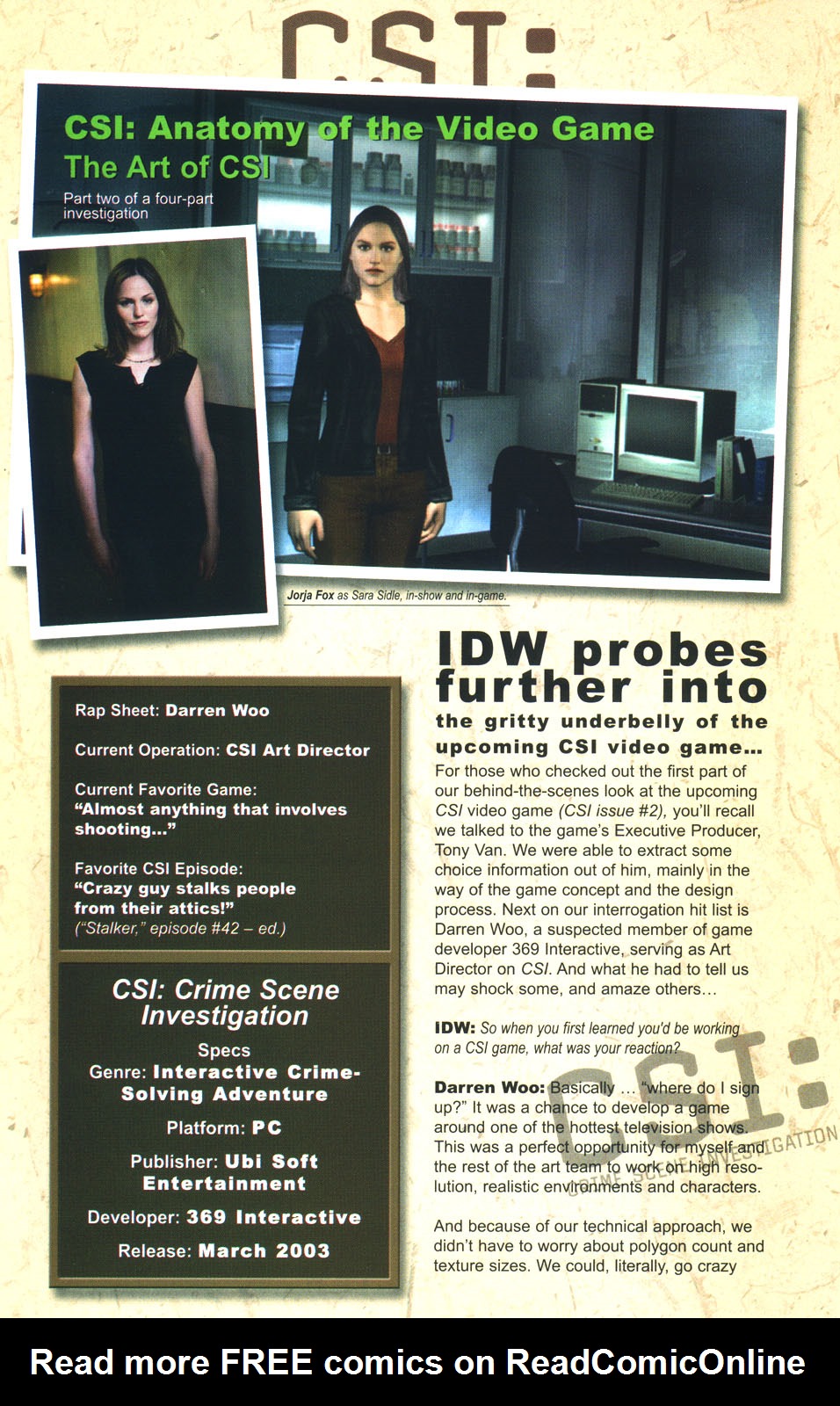 Read online CSI: Crime Scene Investigation comic -  Issue #3 - 29