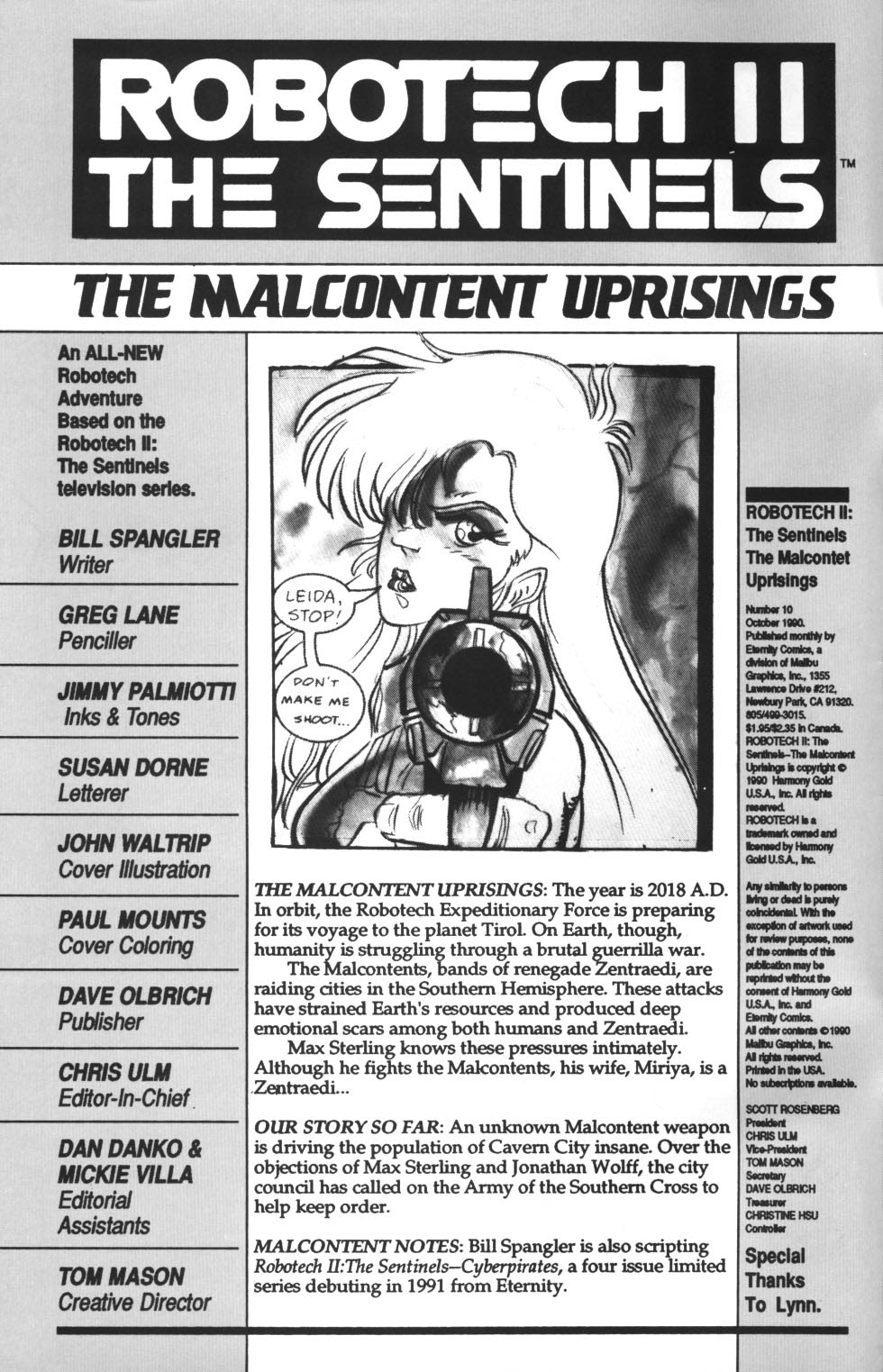 Read online Robotech II: The Sentinels - The Malcontent Uprisings comic -  Issue #10 - 2