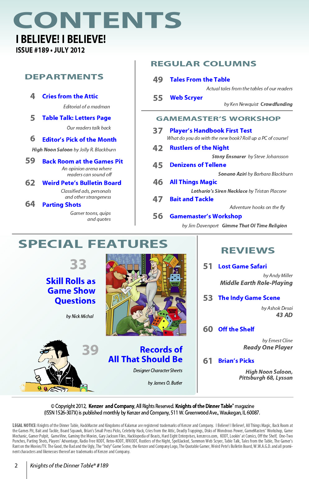 Read online Knights of the Dinner Table comic -  Issue #189 - 4