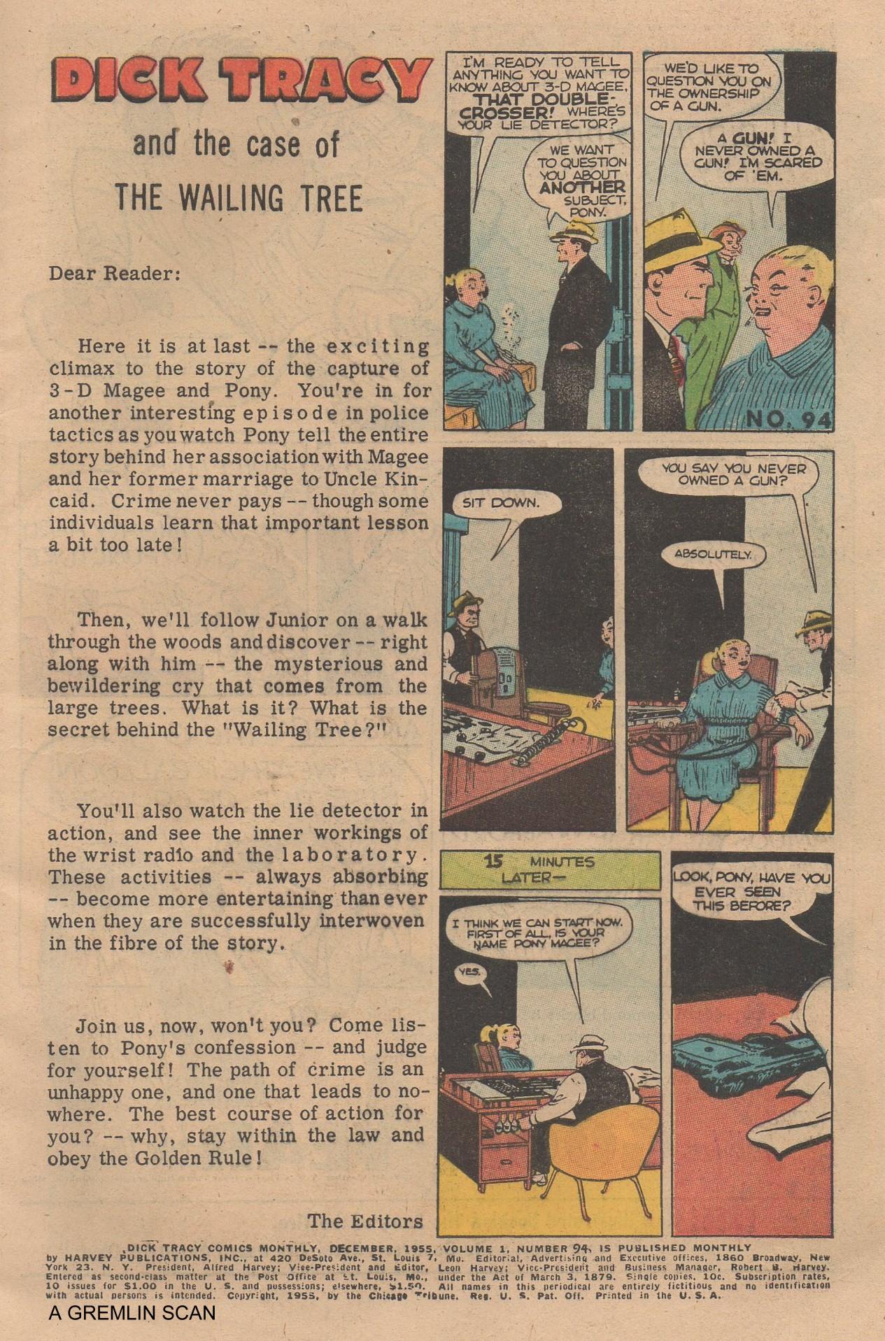 Read online Dick Tracy comic -  Issue #94 - 3