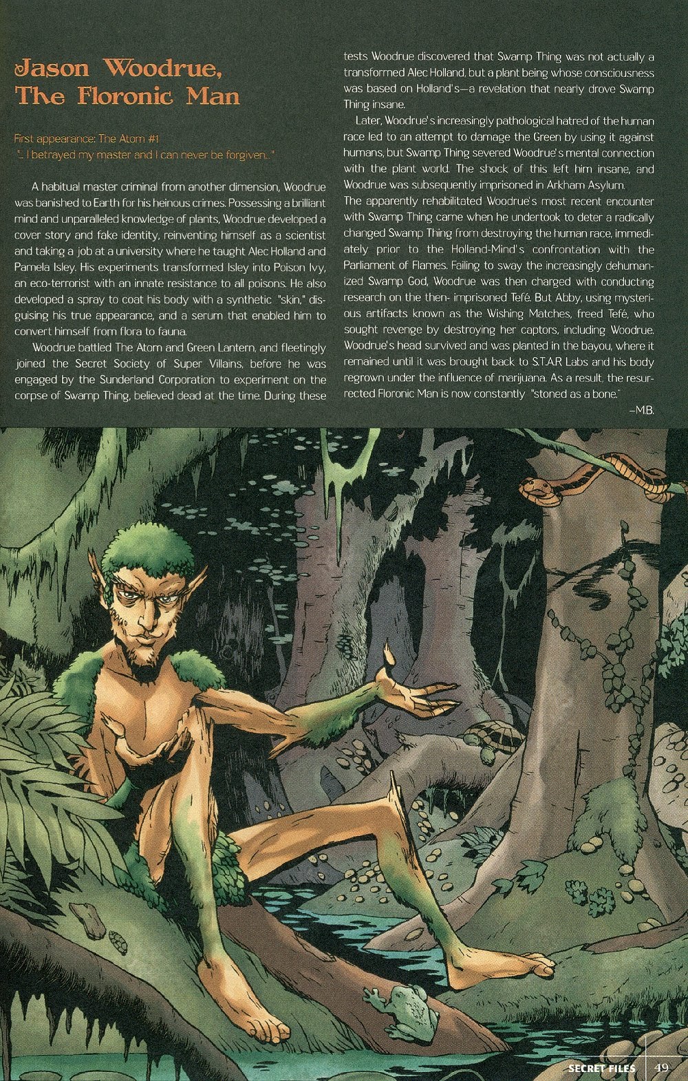 Read online Vertigo Secret Files & Origins: Swamp Thing comic -  Issue # Full - 43