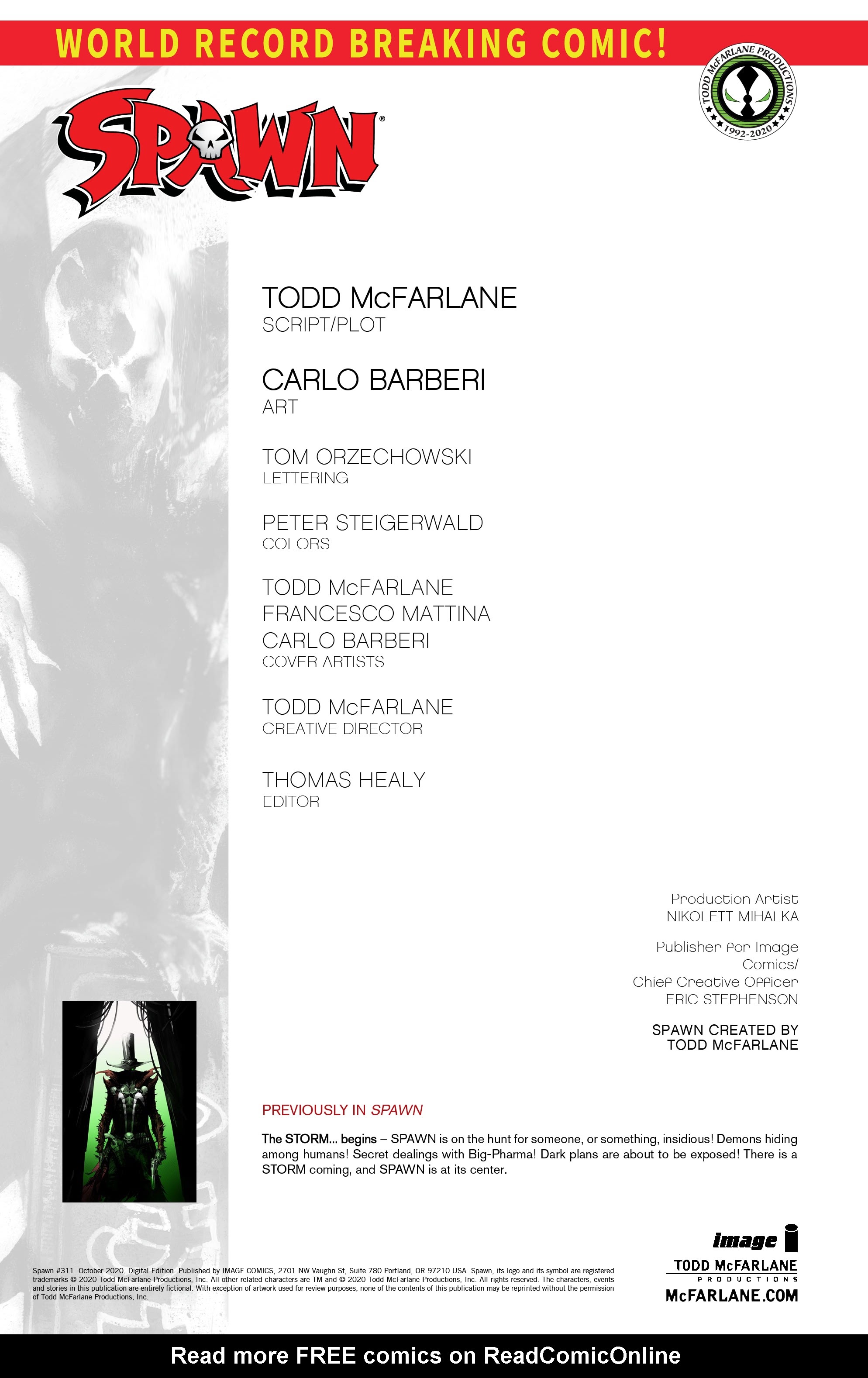 Read online Spawn comic -  Issue #311 - 2