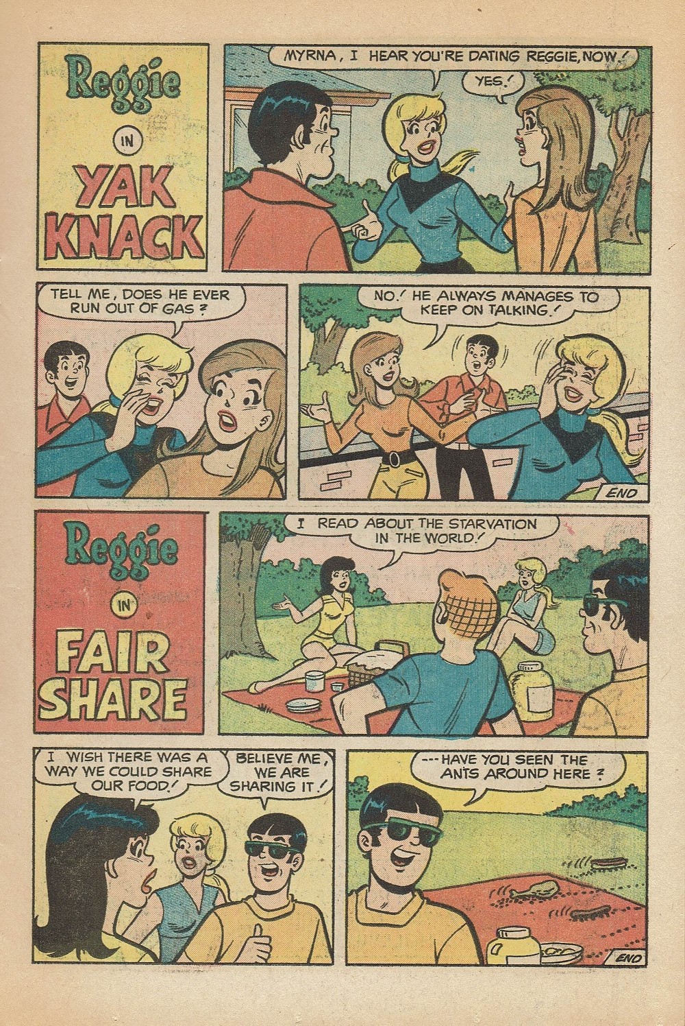 Read online Reggie's Wise Guy Jokes comic -  Issue #23 - 23