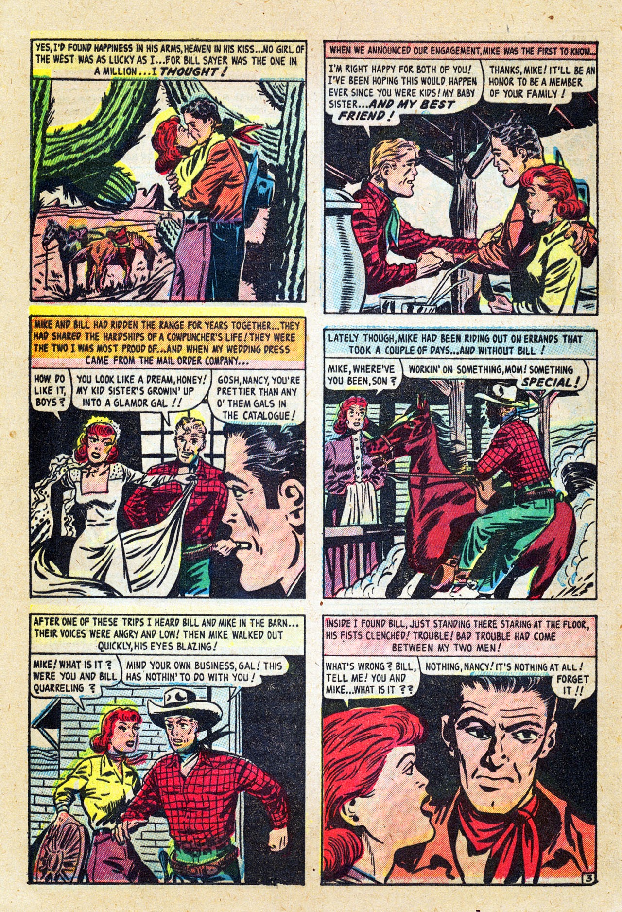 Read online Cowboy Romances comic -  Issue #1 - 28