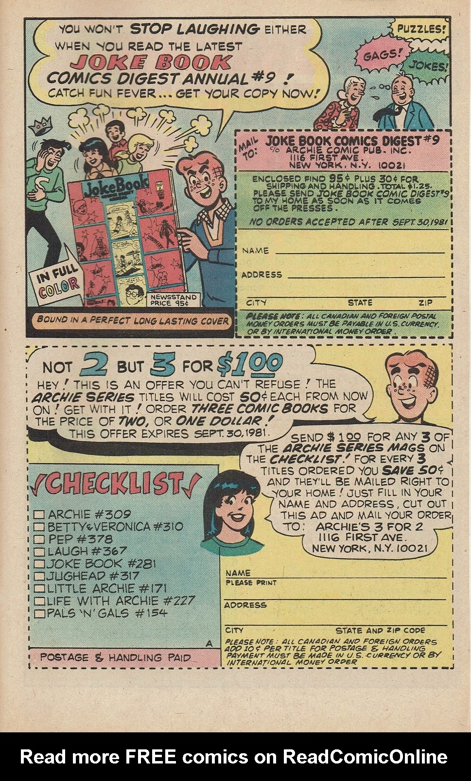 Read online Jughead's Jokes comic -  Issue #74 - 33