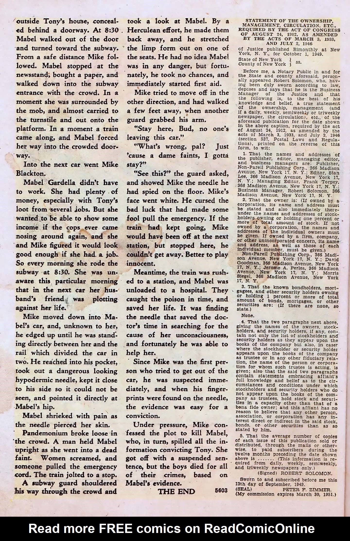 Read online Justice (1947) comic -  Issue #15 - 14