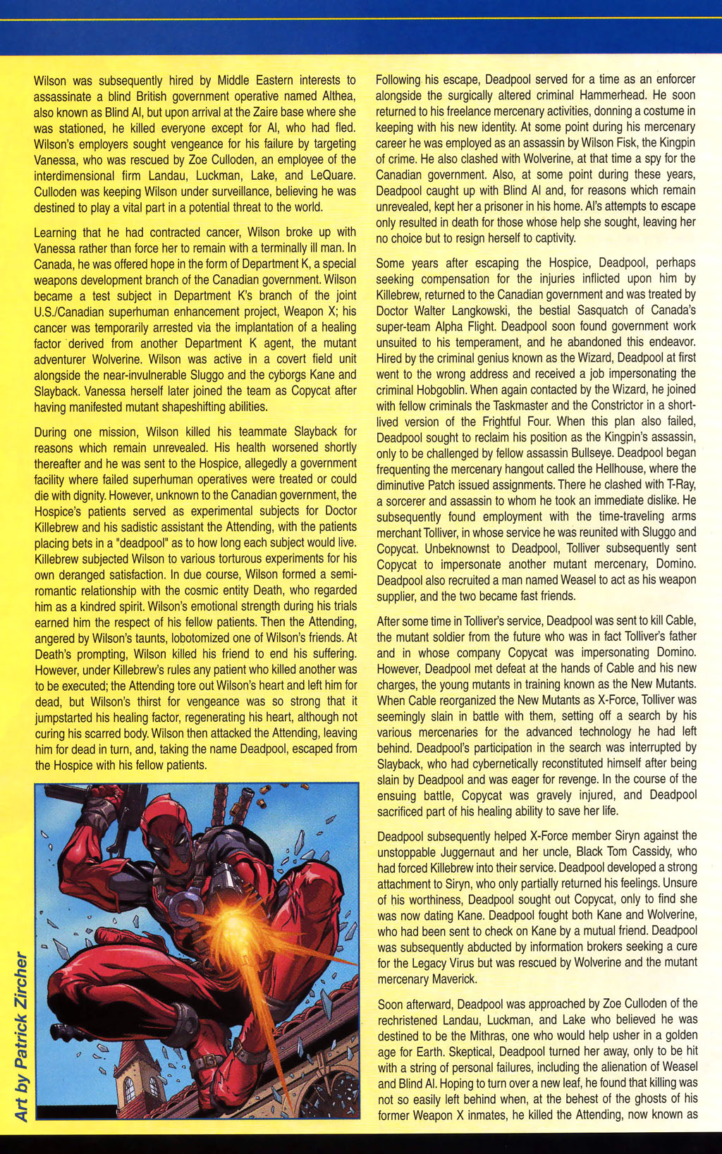 Read online Official Handbook of the Marvel Universe: Wolverine 2004 comic -  Issue # Full - 22