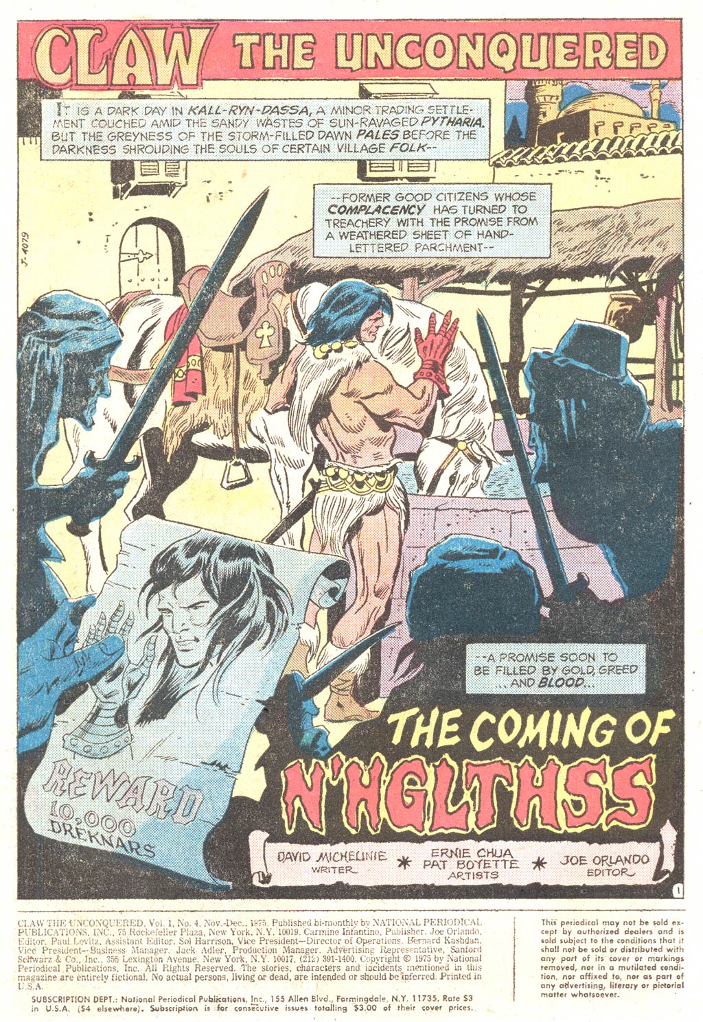 Read online Claw  The Unconquered comic -  Issue #4 - 2