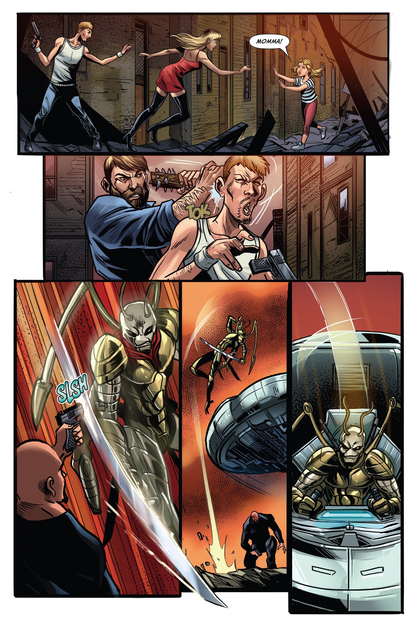 Read online Aliens vs. Zombies comic -  Issue #4 - 5