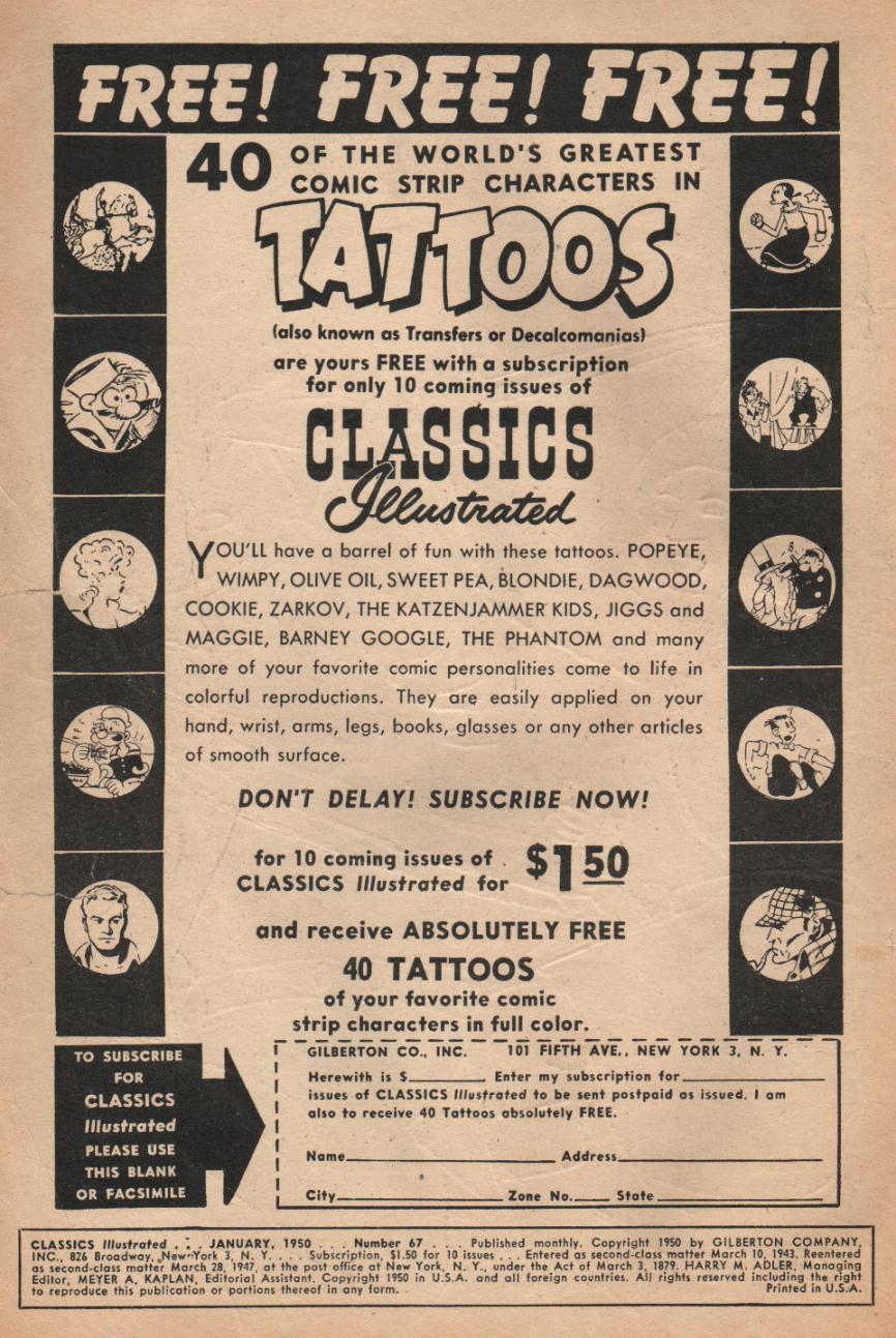 Read online Classics Illustrated comic -  Issue #67 - 2