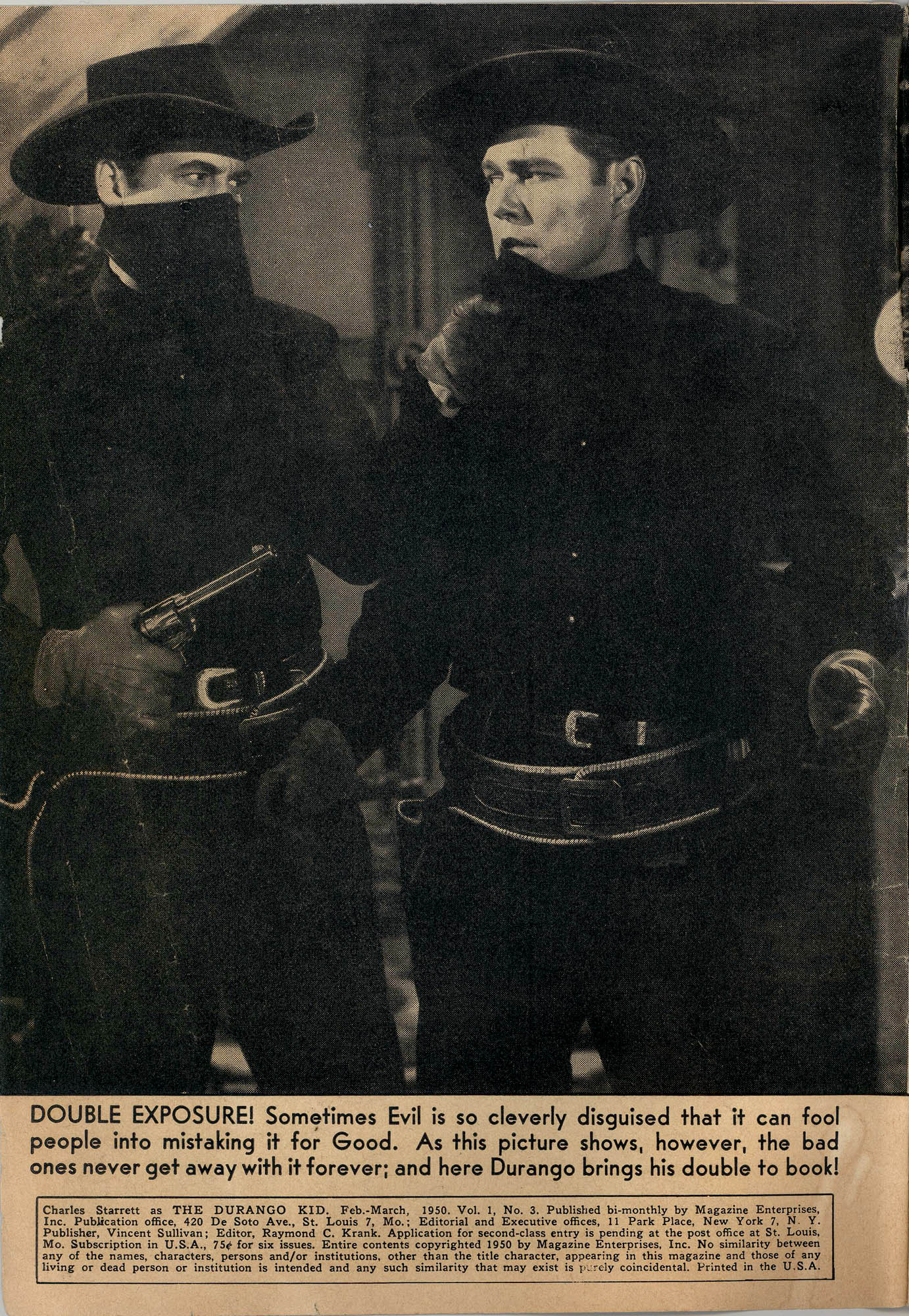 Read online Charles Starrett as The Durango Kid comic -  Issue #3 - 1