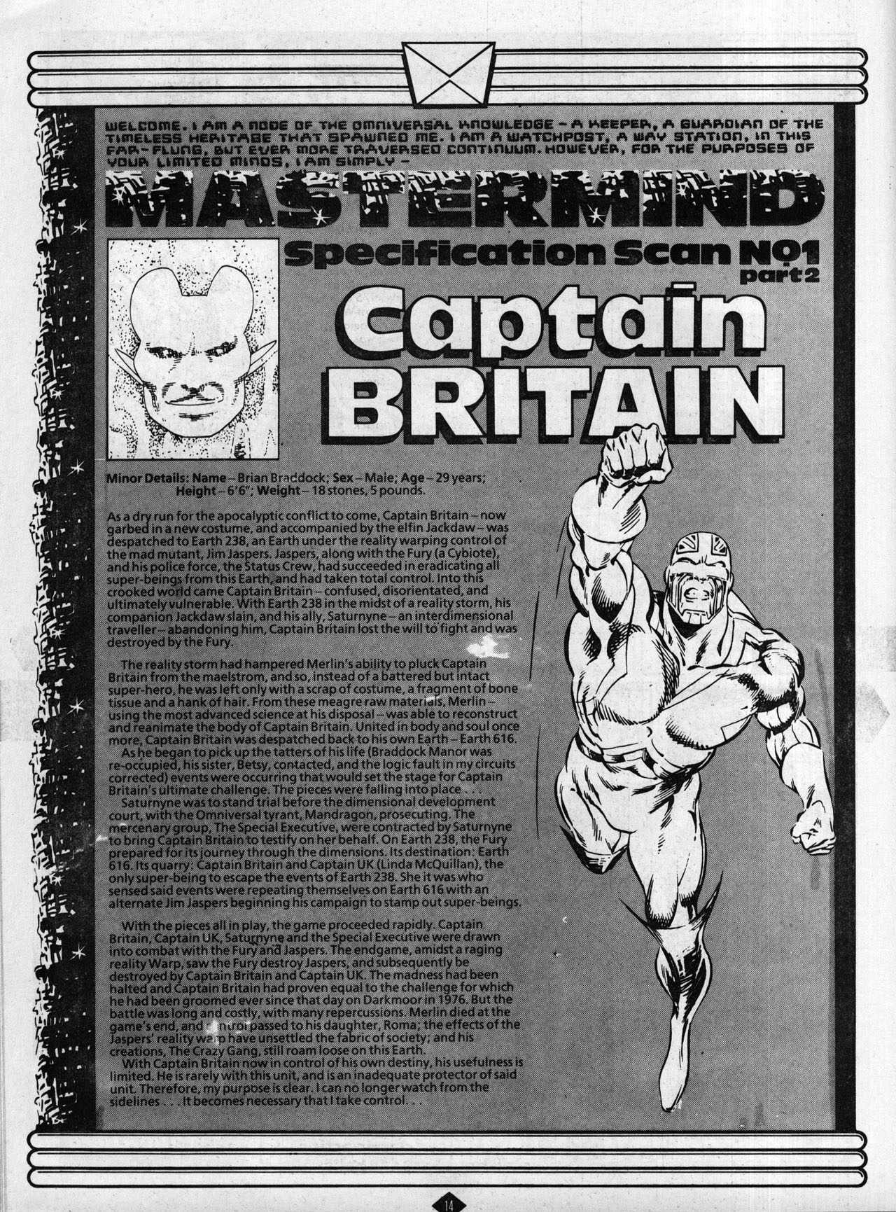 Read online Captain Britain (1985) comic -  Issue #12 - 14