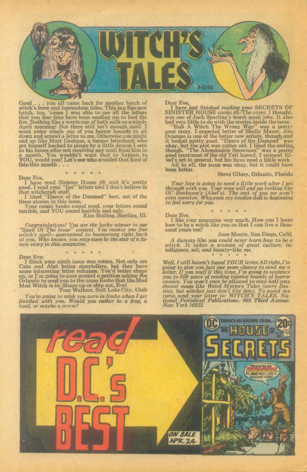 Read online Secrets of Sinister House comic -  Issue #12 - 25