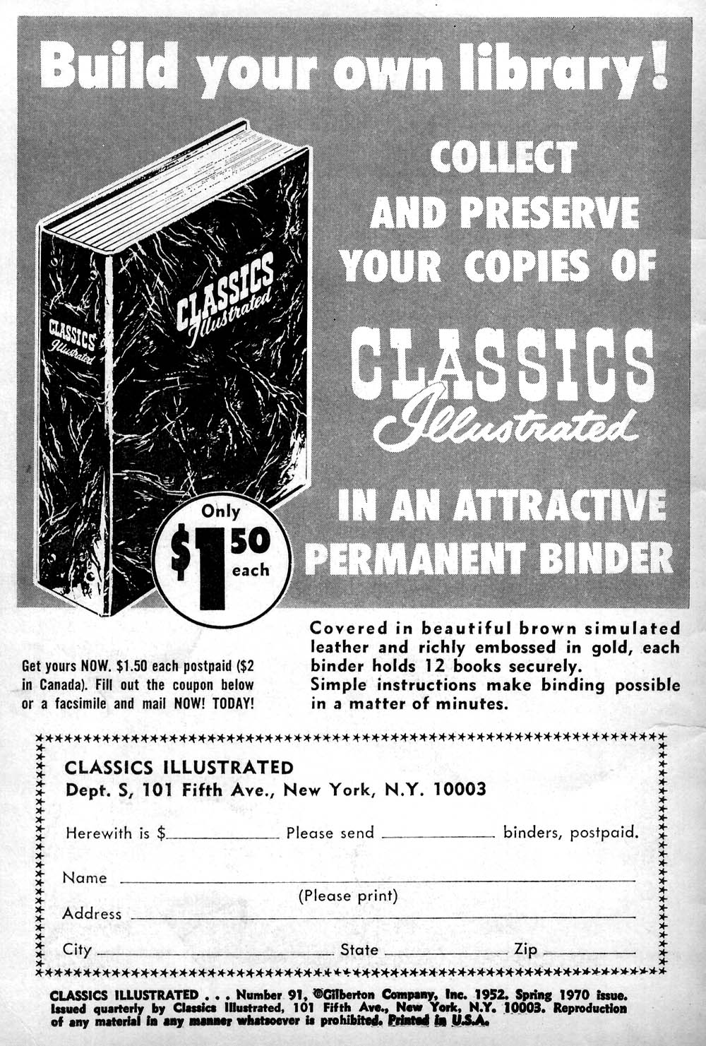 Read online Classics Illustrated comic -  Issue #91 - 2