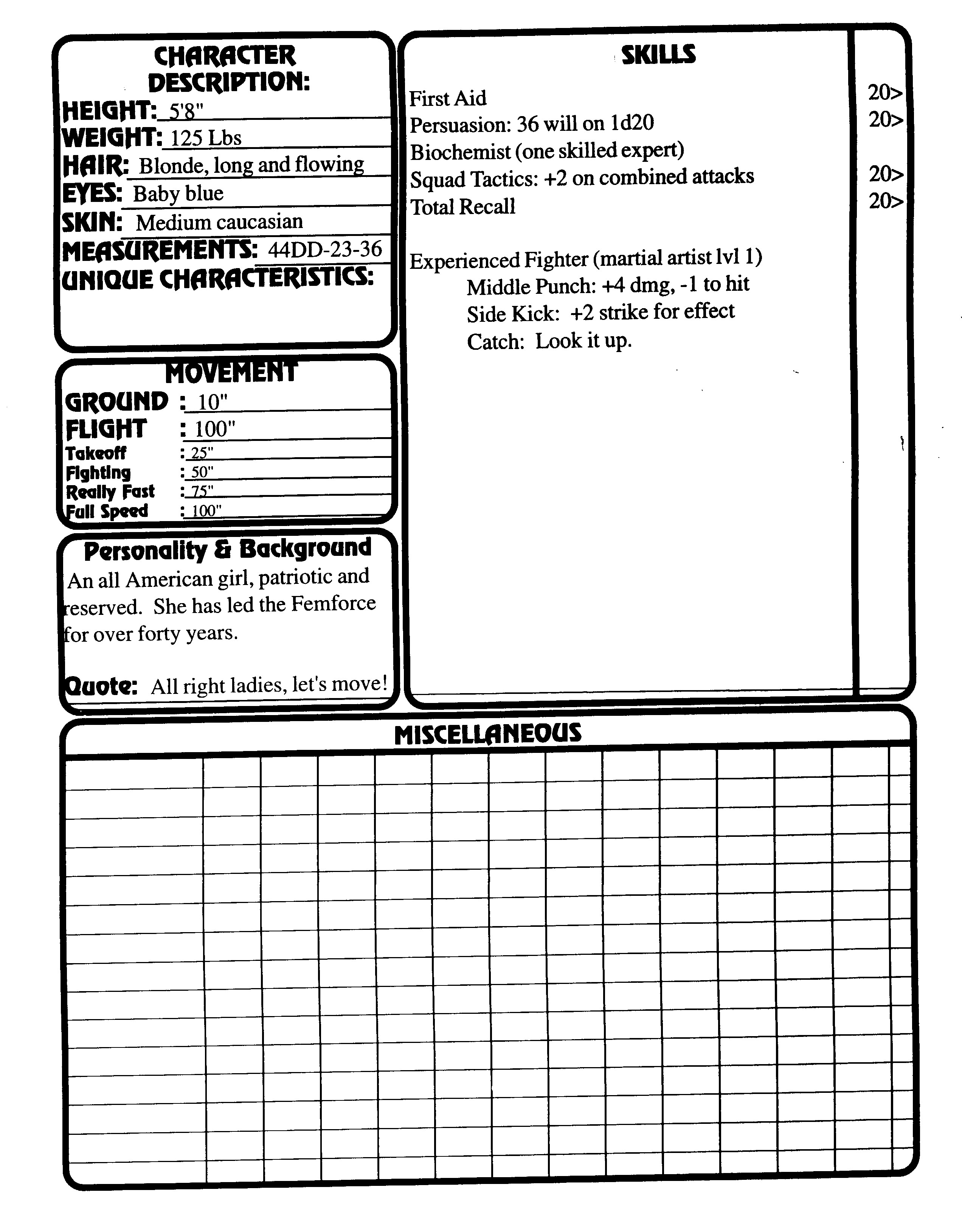 Read online Superbabes: The Femforce Role-Playing Game comic -  Issue # TPB - 140