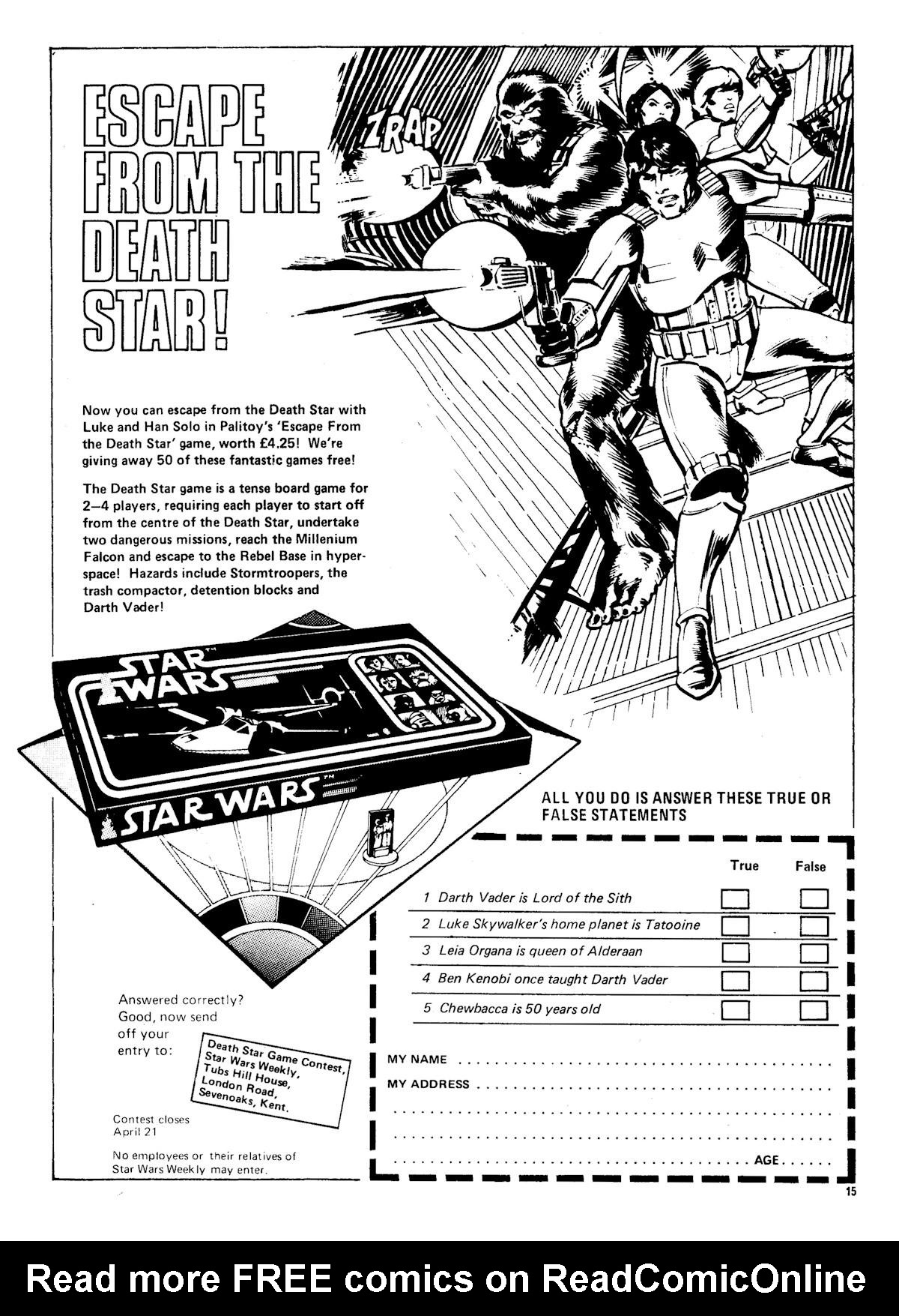 Read online Star Wars Weekly comic -  Issue #7 - 15