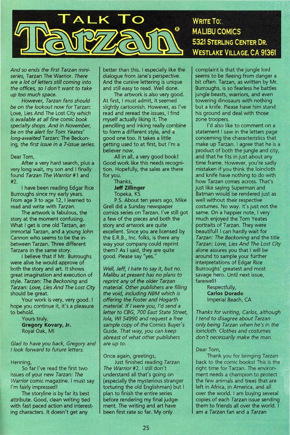 Read online Tarzan the Warrior comic -  Issue #5 - 27