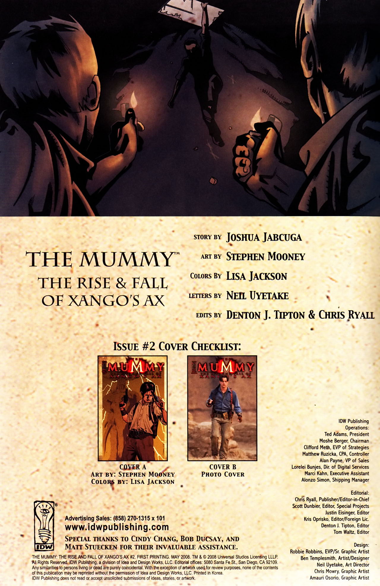 Read online The Mummy: The Rise and Fall of Xango's Ax comic -  Issue #2 - 2