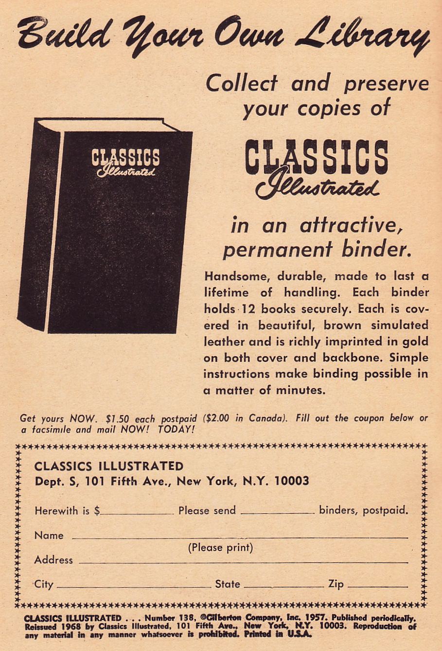 Read online Classics Illustrated comic -  Issue #138 - 2