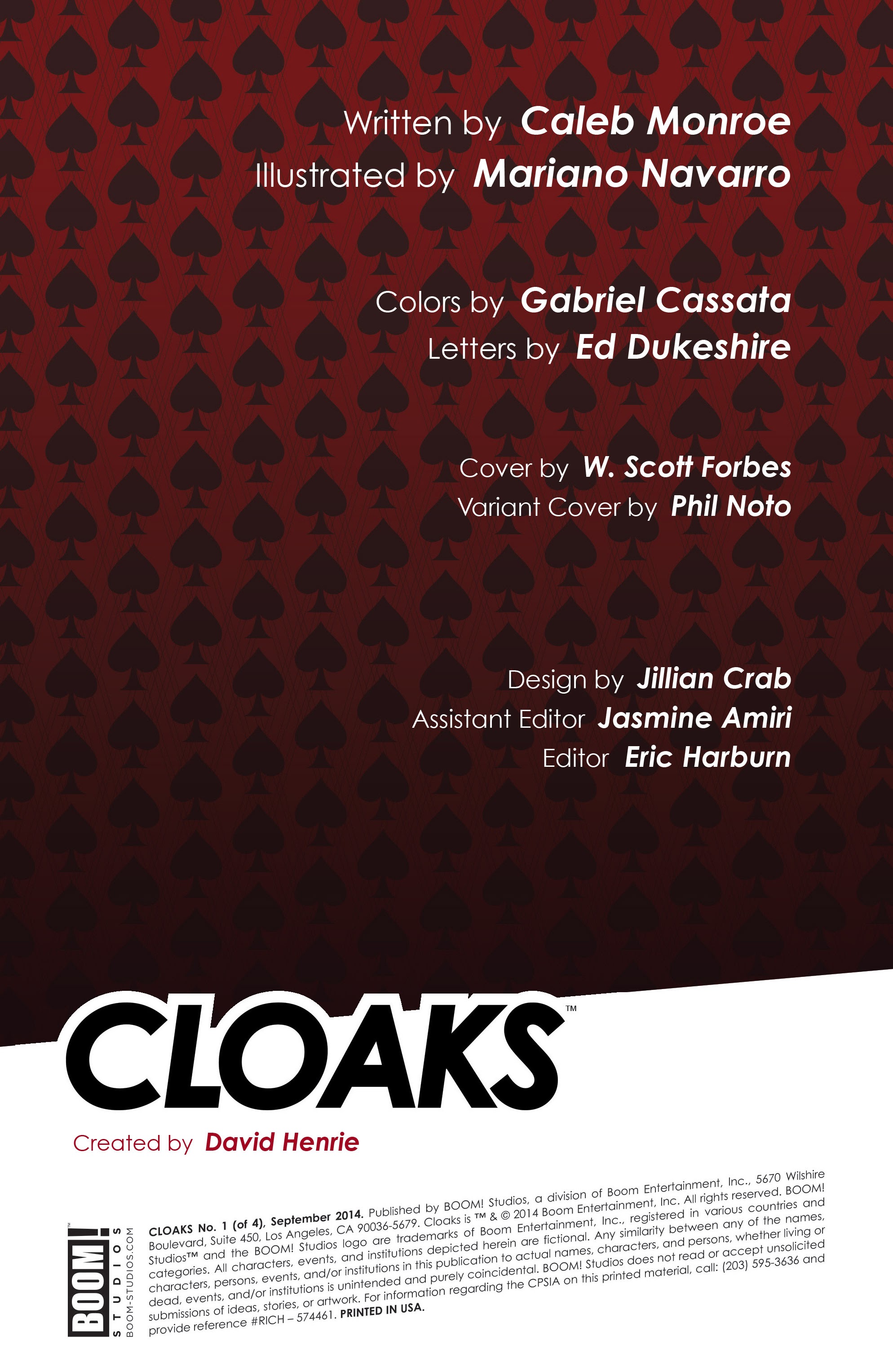 Read online Cloaks comic -  Issue #1 - 2