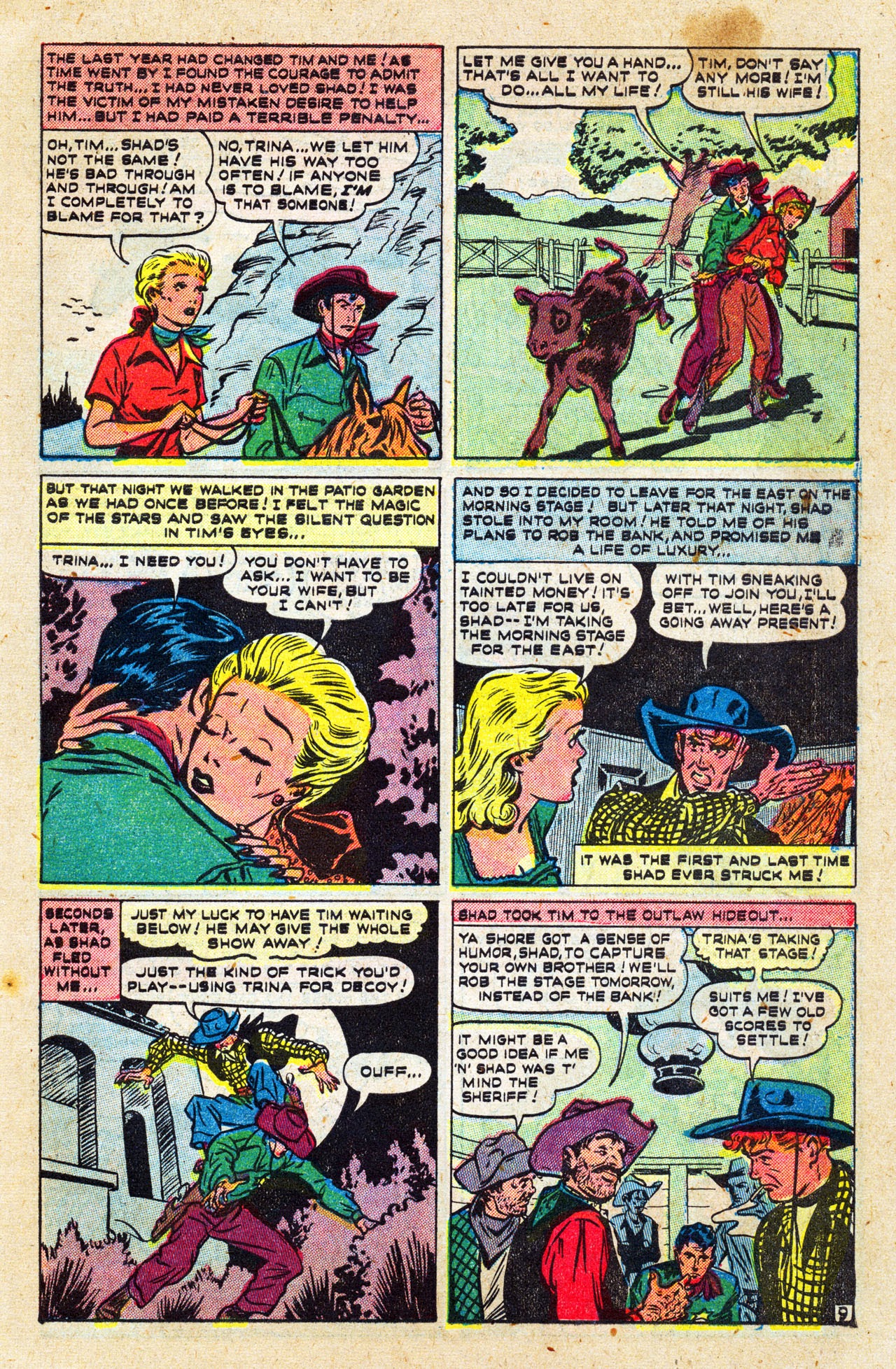 Read online Cowboy Romances comic -  Issue #1 - 11