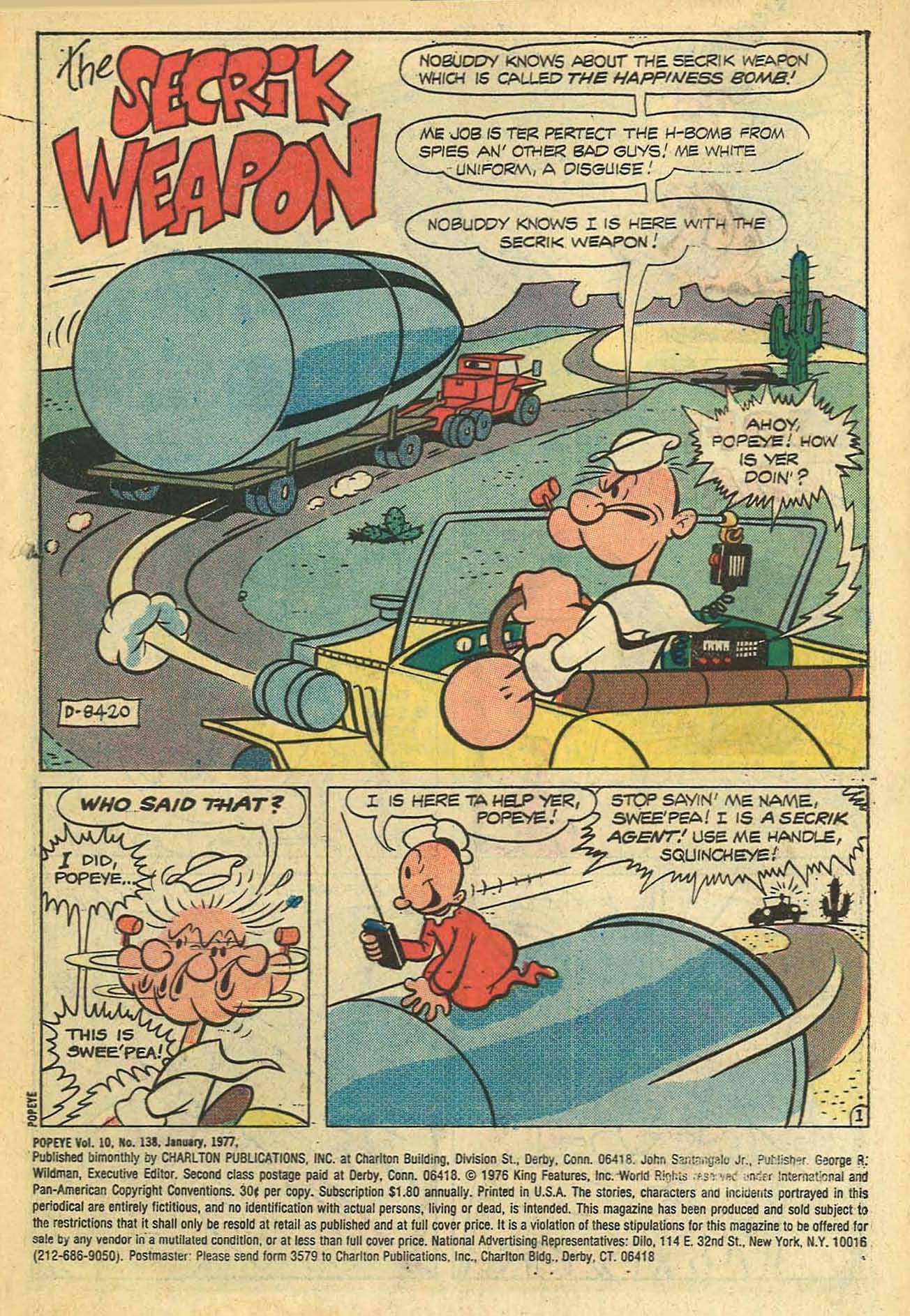 Read online Popeye (1948) comic -  Issue #138 - 3